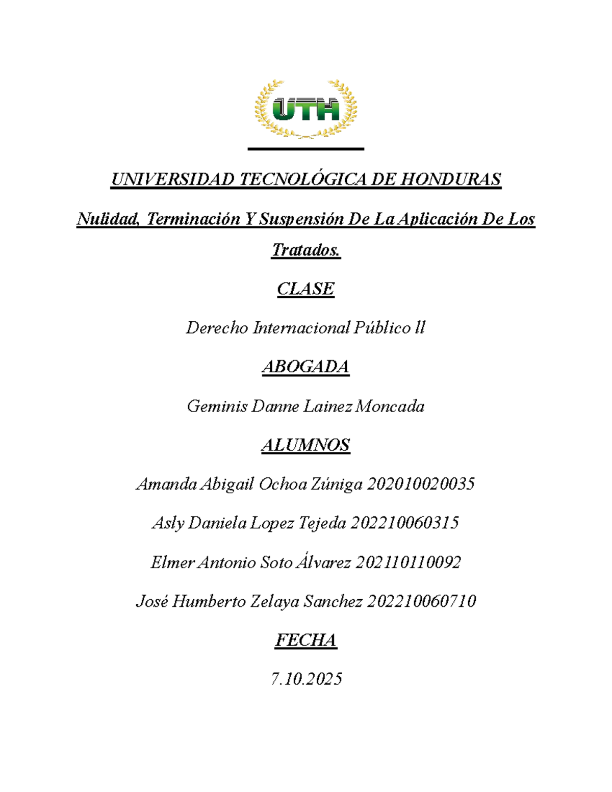 Derecho Internacional Público II: Nulidad y Terminación de Tratados -  Studocu, image size:1200x1553