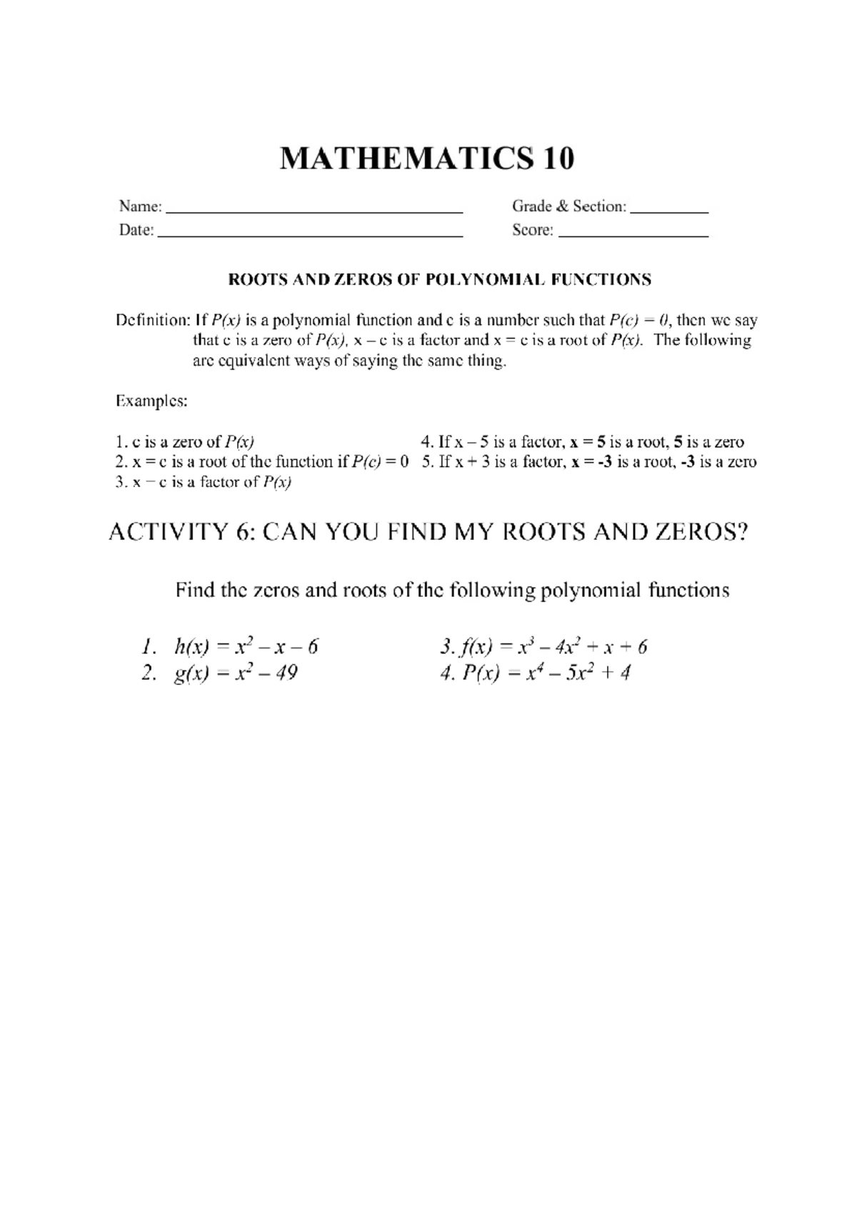 Grade 7 PAN Pre-Assessment: Numeracy and Literacy Skills Review - Studocu
