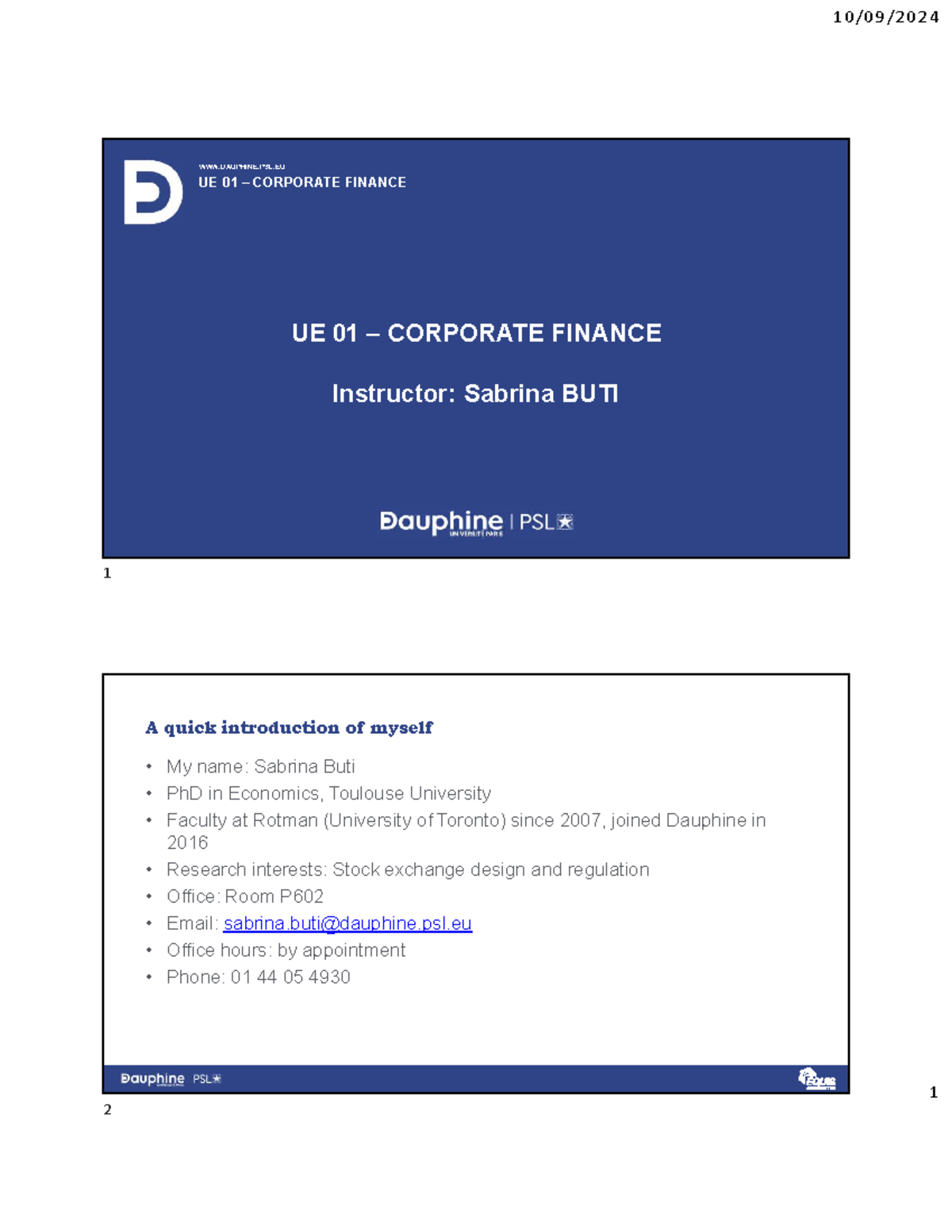 Chapter 1: Analyzing Corporate Finance Fundamentals - UE 01 - Studocu