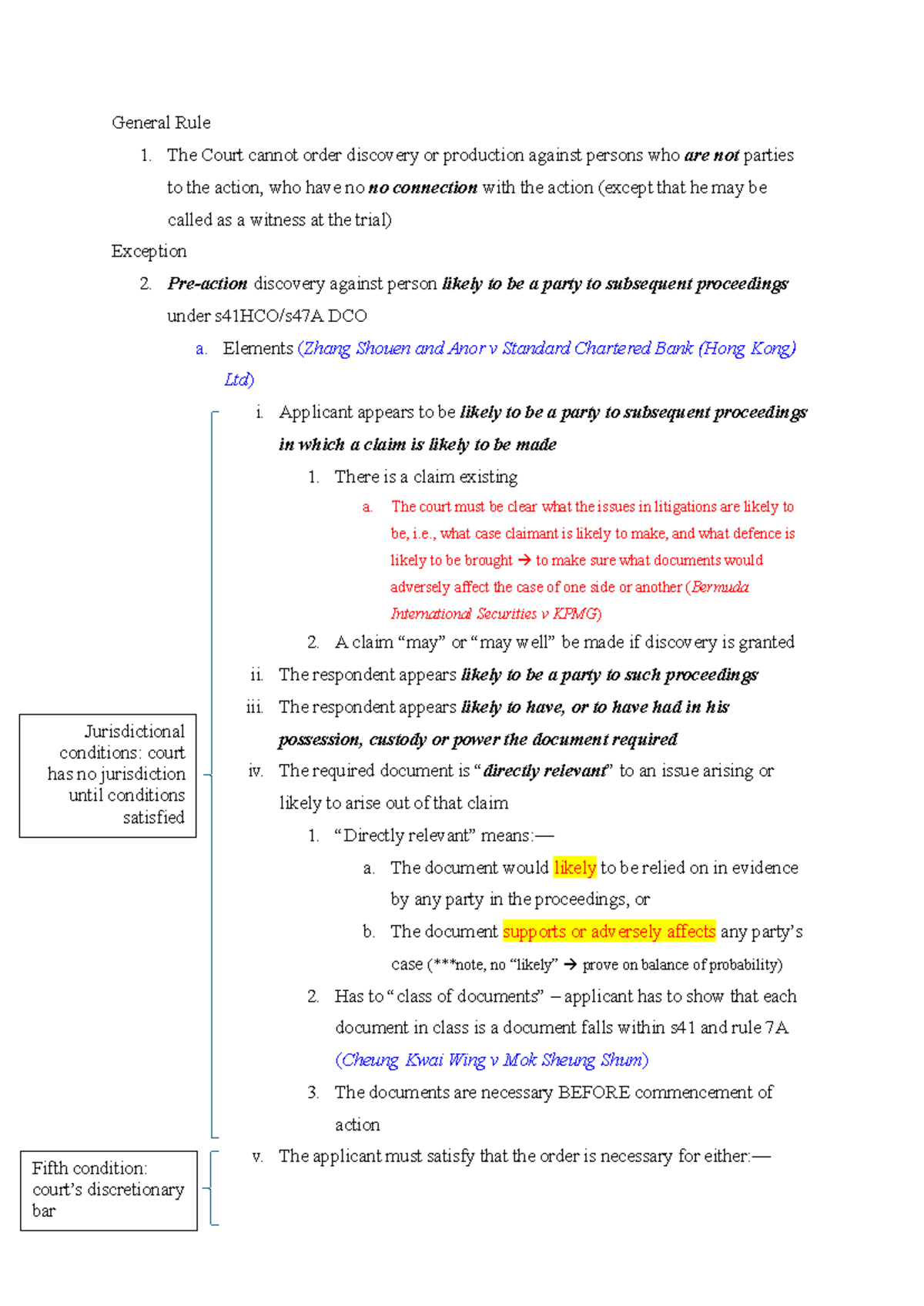 3. Discovery - Lecture notes - General Rule 1. The Court cannot order ...