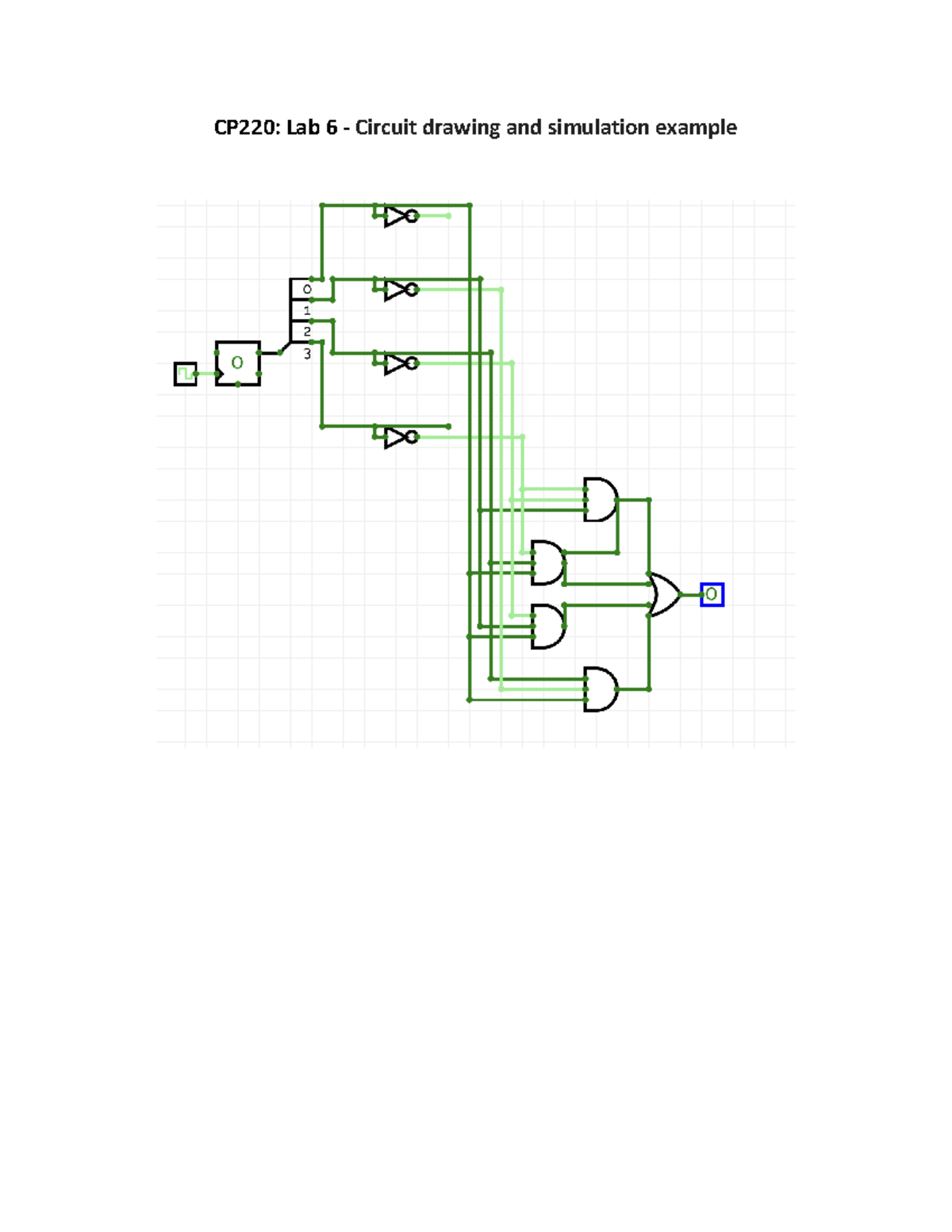 CP220 Lab 6: Circuit Drawing & Simulation of Binary Inputs - Studocu