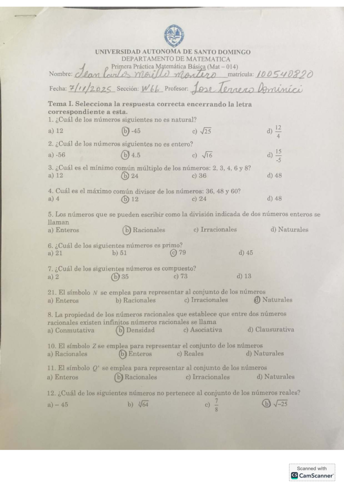 Práctica 1 de Matemáticas Básicas (Mat 014) - Studocu