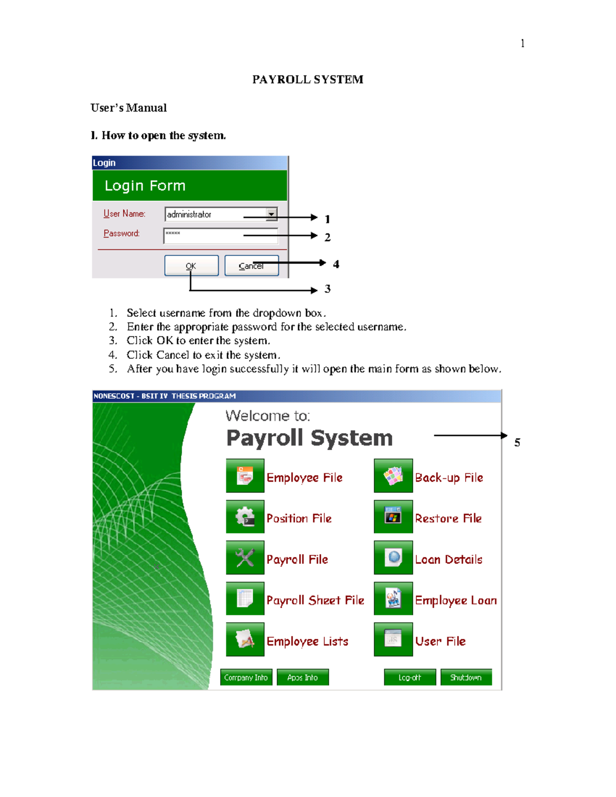 Payroll system - this is good project - PAYROLL SYSTEM User’s Manual I ...