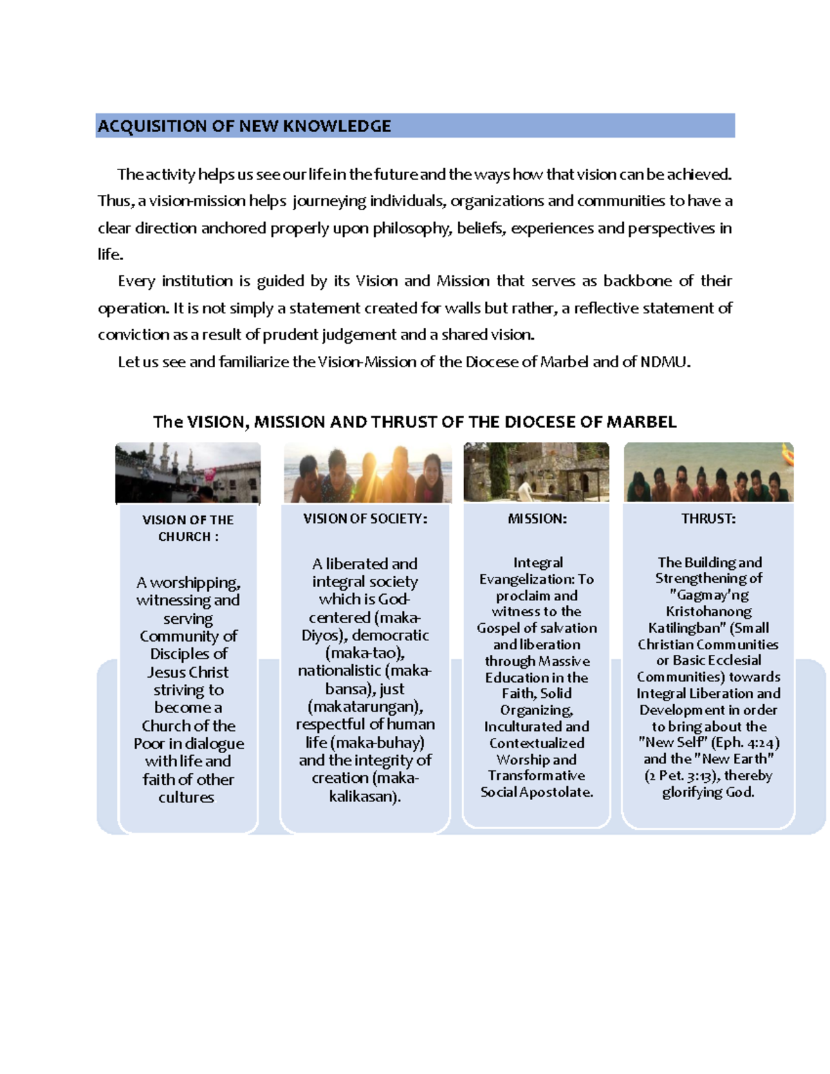 NDMU Core Values: Family Spirit, Integrity & Quality Education Overview ...