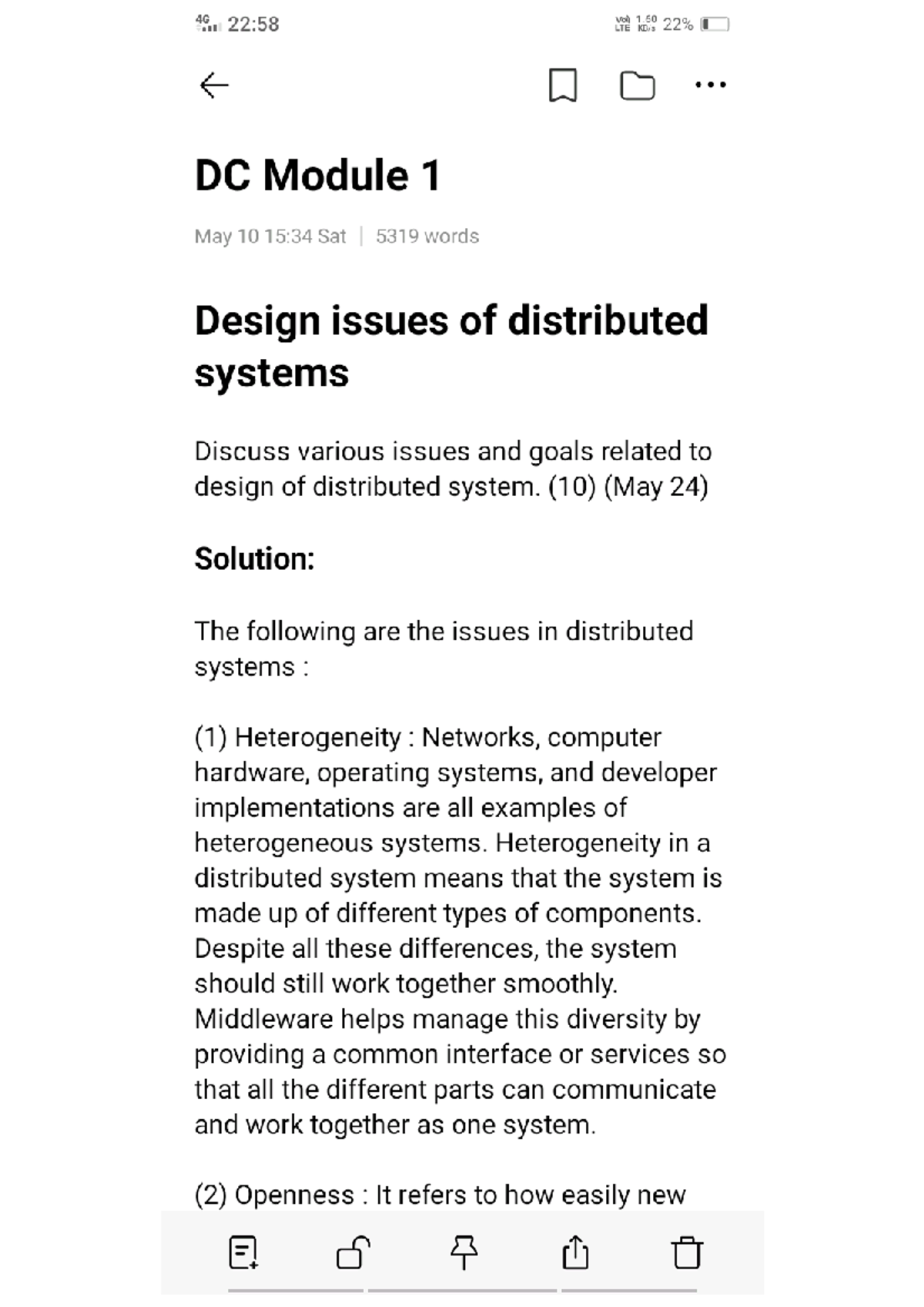 4G 22:58 LTF 1.60 DC Module 1: Design Issues in Distributed Systems ...