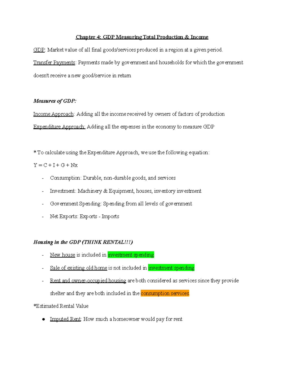Macro Midterm Review: Understanding GDP, Economic Growth, and ...
