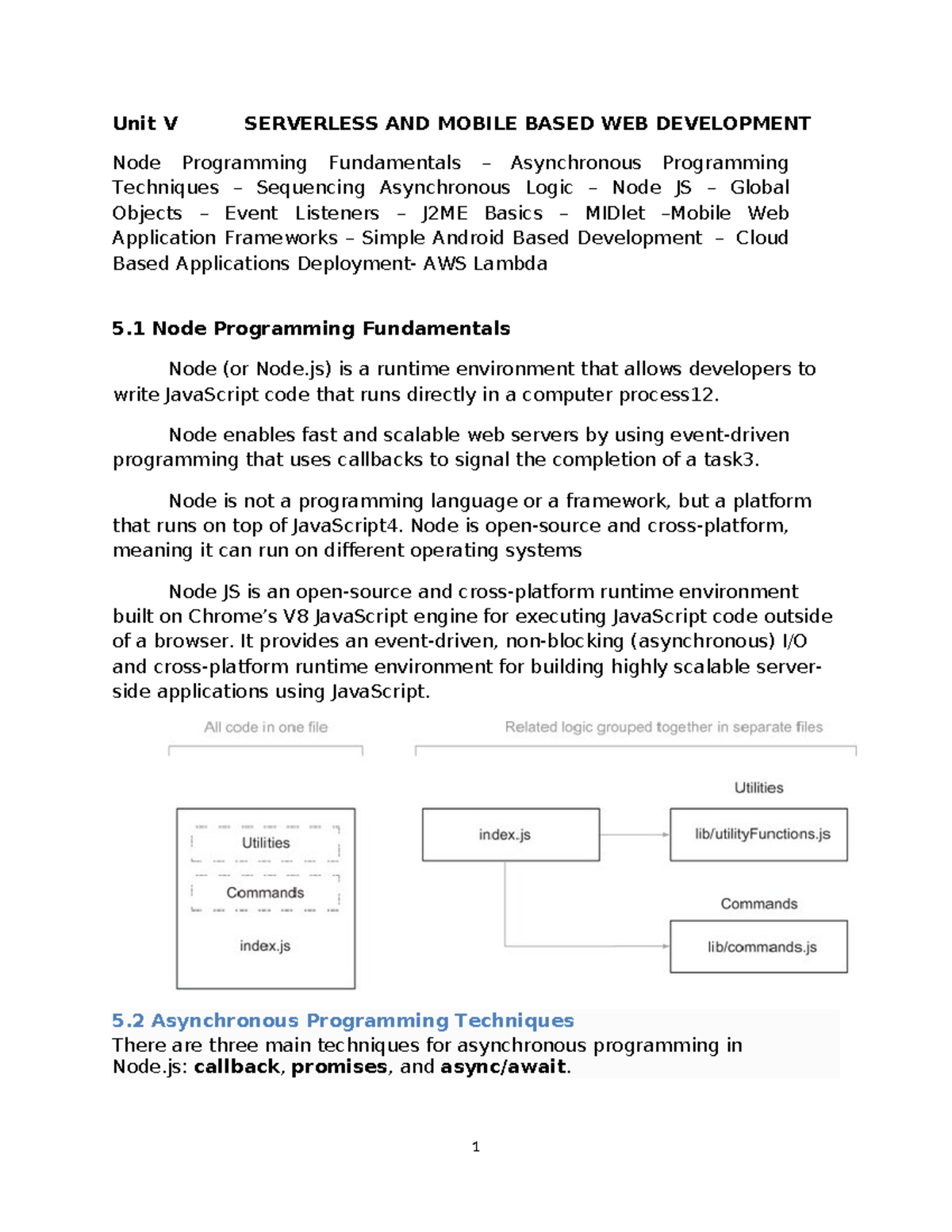 Unit 5 WT Notes - Unit V SERVERLESS AND MOBILE BASED WEB DEVELOPMENT ...