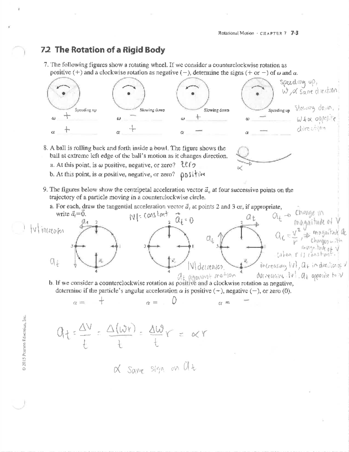 7.2 the rotation of a rigid body - Rotational Motion CHAPTER 72 The ...