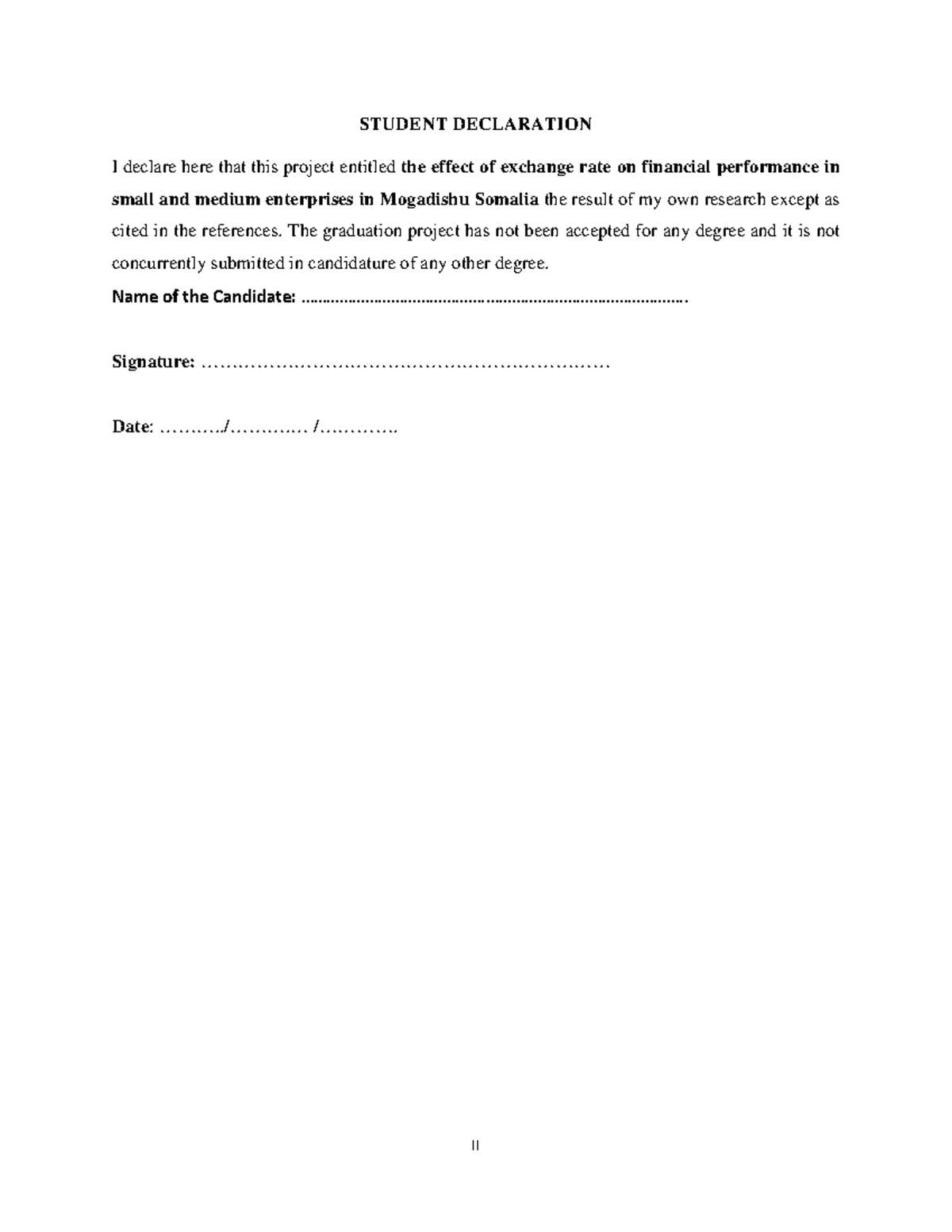 FULL Thesis - he effect of exchange rate on financial performance in ...