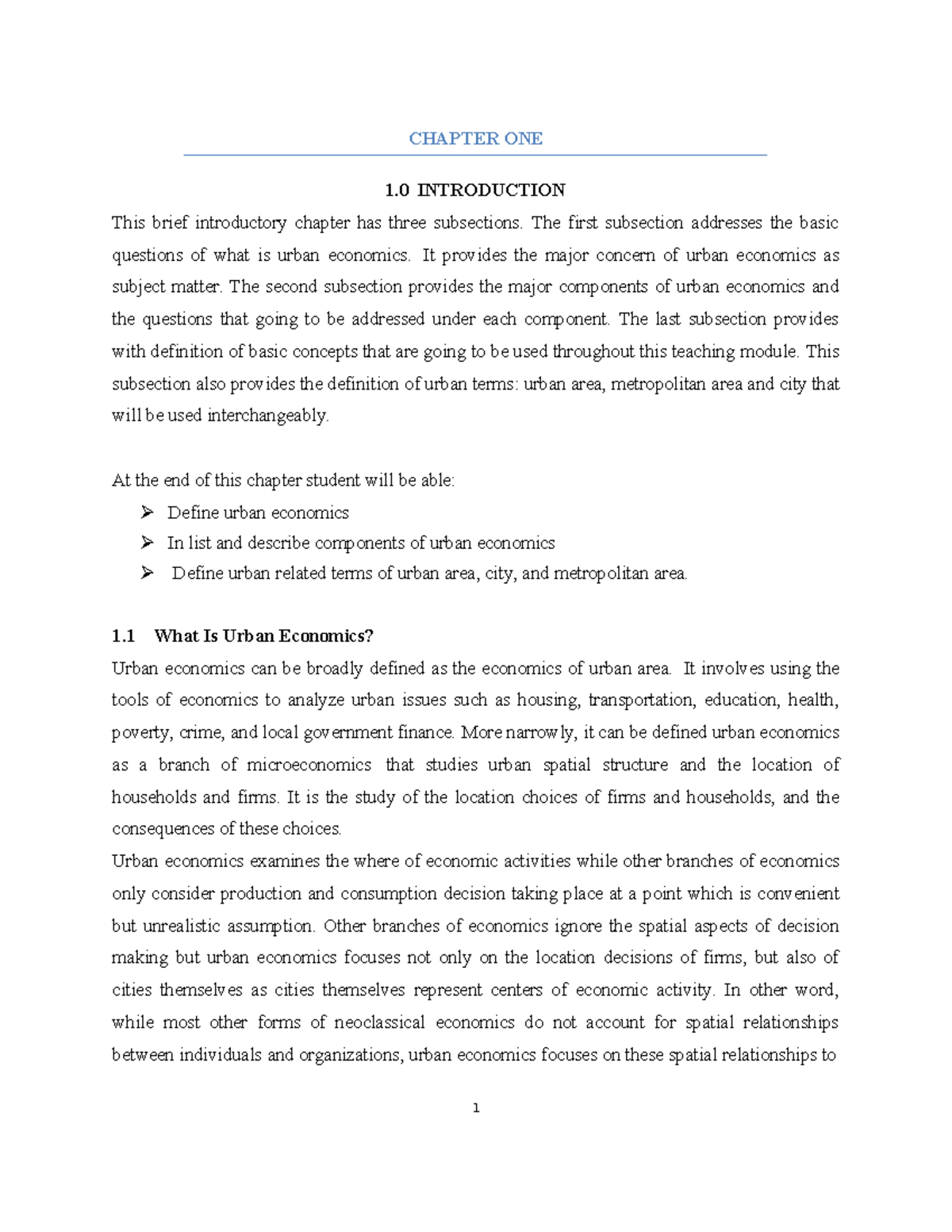 Chapter-1 - Lecture - CHAPTER ONE 1 INTRODUCTION This brief ...