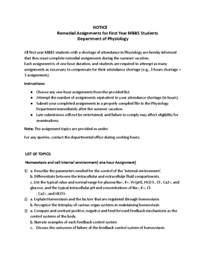Y1BI (FINAL) Schedule for 1st Year MBBS Written Exam - Studocu