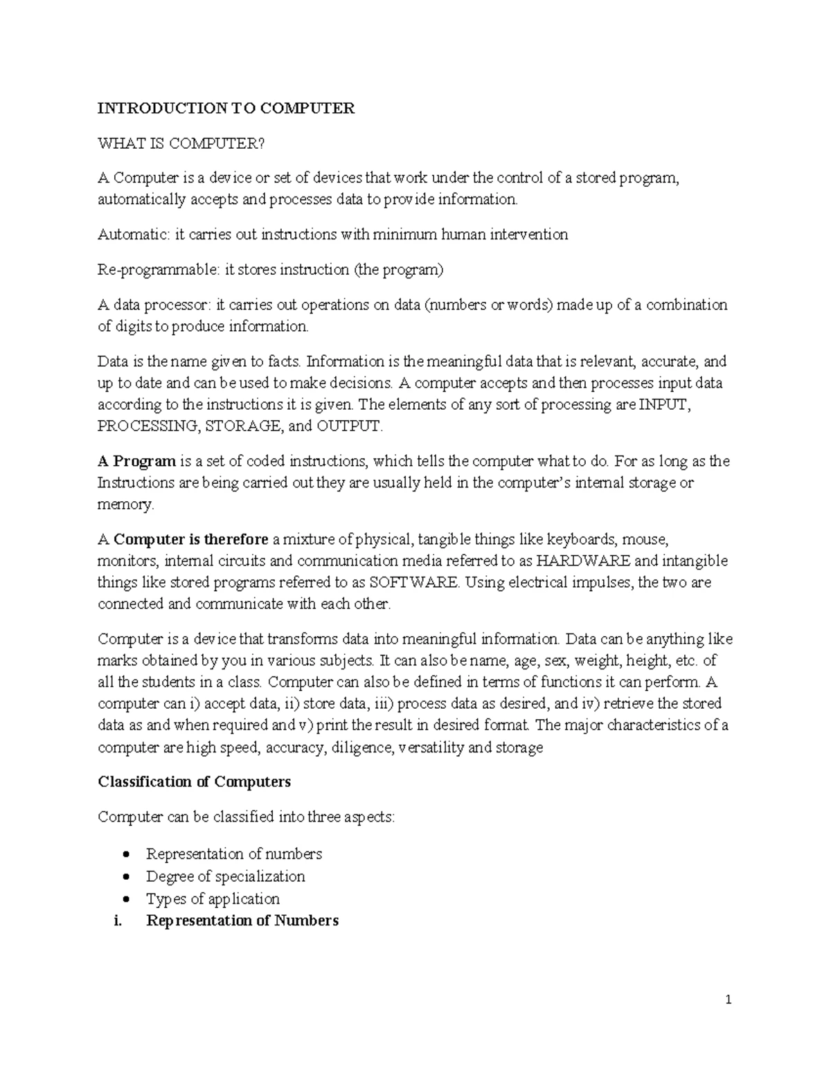 Form 2 Computer Studies Notes: Spreadsheet Components and Usage - Studocu