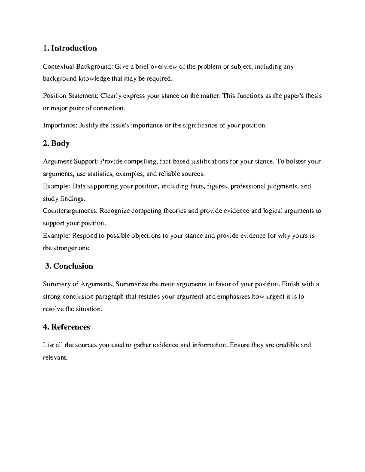 Position Paper Guide: Crafting a Compelling Argument - Studocu