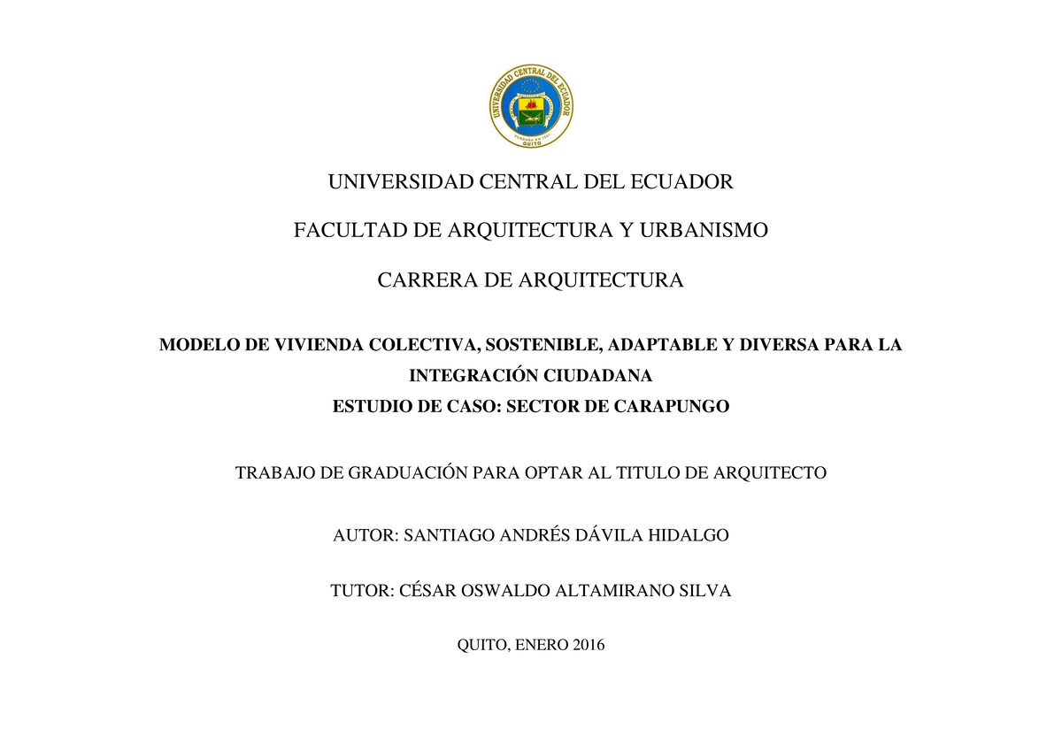 T-UCE-0001-0293 - Modelo de Vivienda Colectiva Sostenible en Carapungo ...