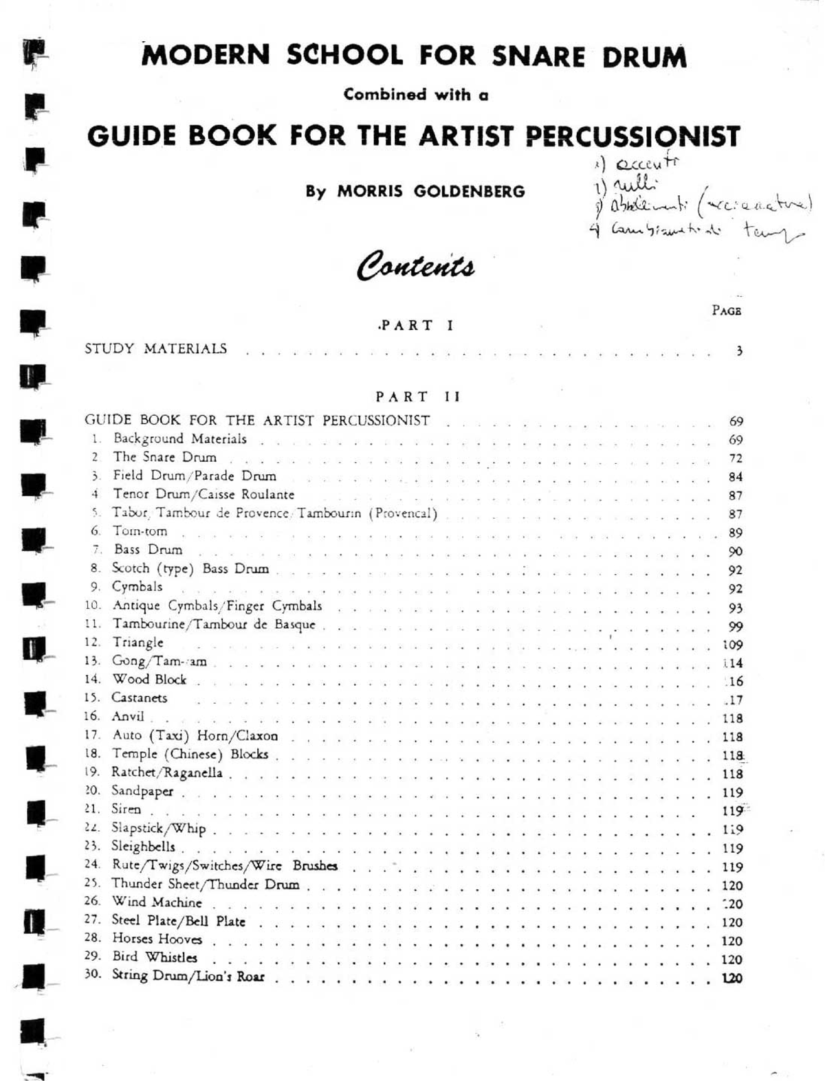 Morris Goldenberg - Modern School for Snare Drum Guide Part 1 - Studocu