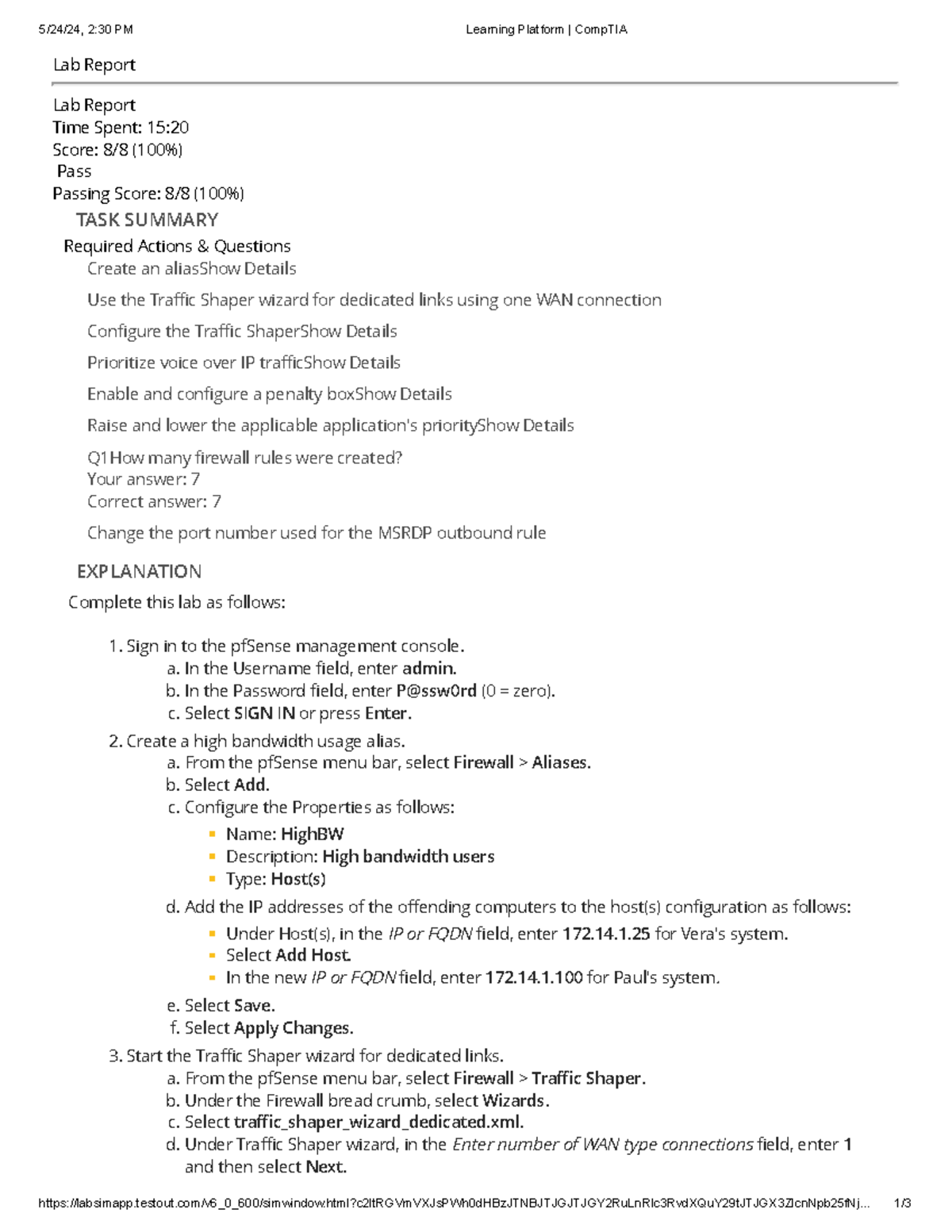 7.5.10 - QoS Configuration Lab Report and Simulation Details - Studocu