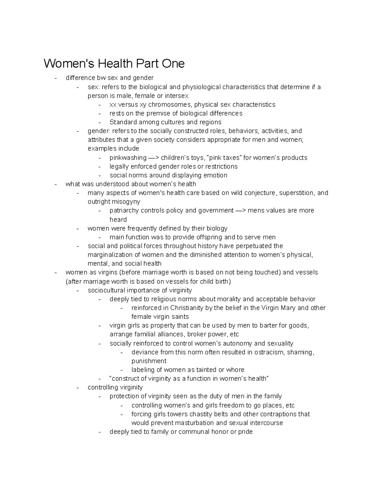 Health 101: Understanding the Differences Between Sex and Gender - Studocu