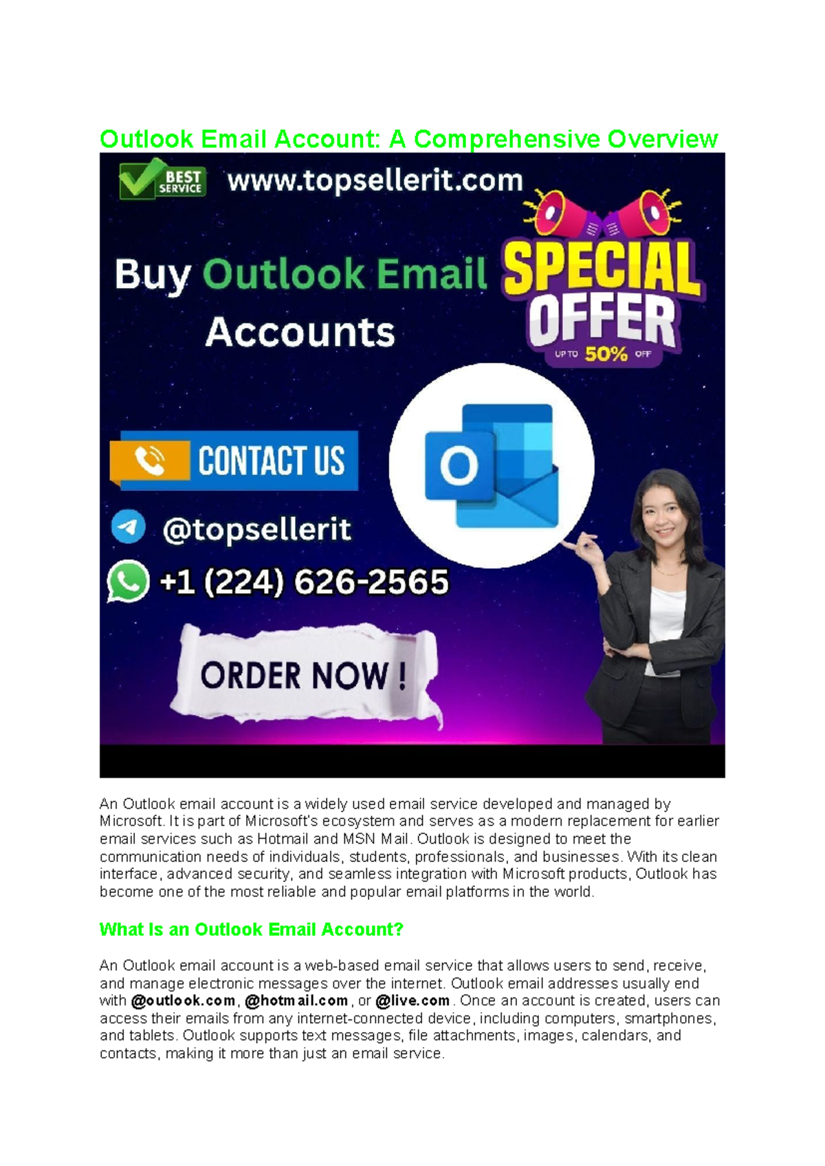 Outlook Email Account Overview: Features, Security & Setup Guide - Studocu