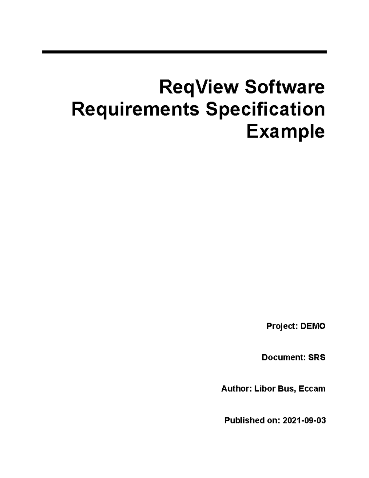 SRS Document Example: ReqView Software Requirements Specification (DEMO ...