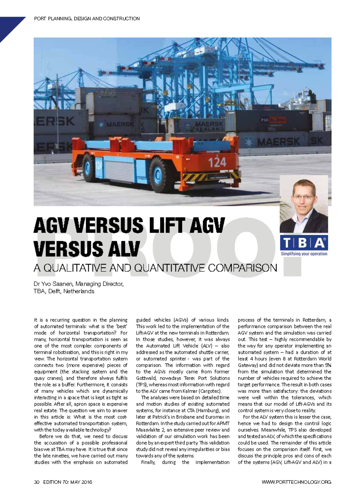 AGV vs Lift AGV vs ALV: A Qualitative & Quantitative Study on Port ...