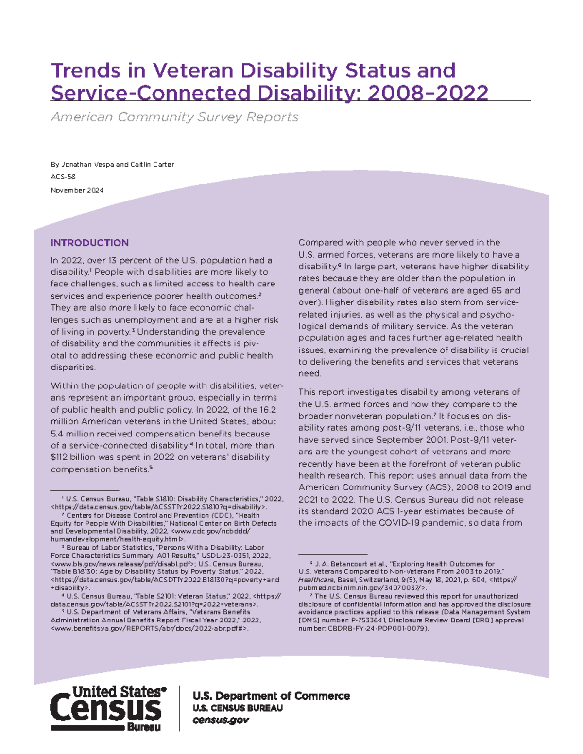Trends in Veteran Disability Status: Insights from the ACS 2008-2022 ...