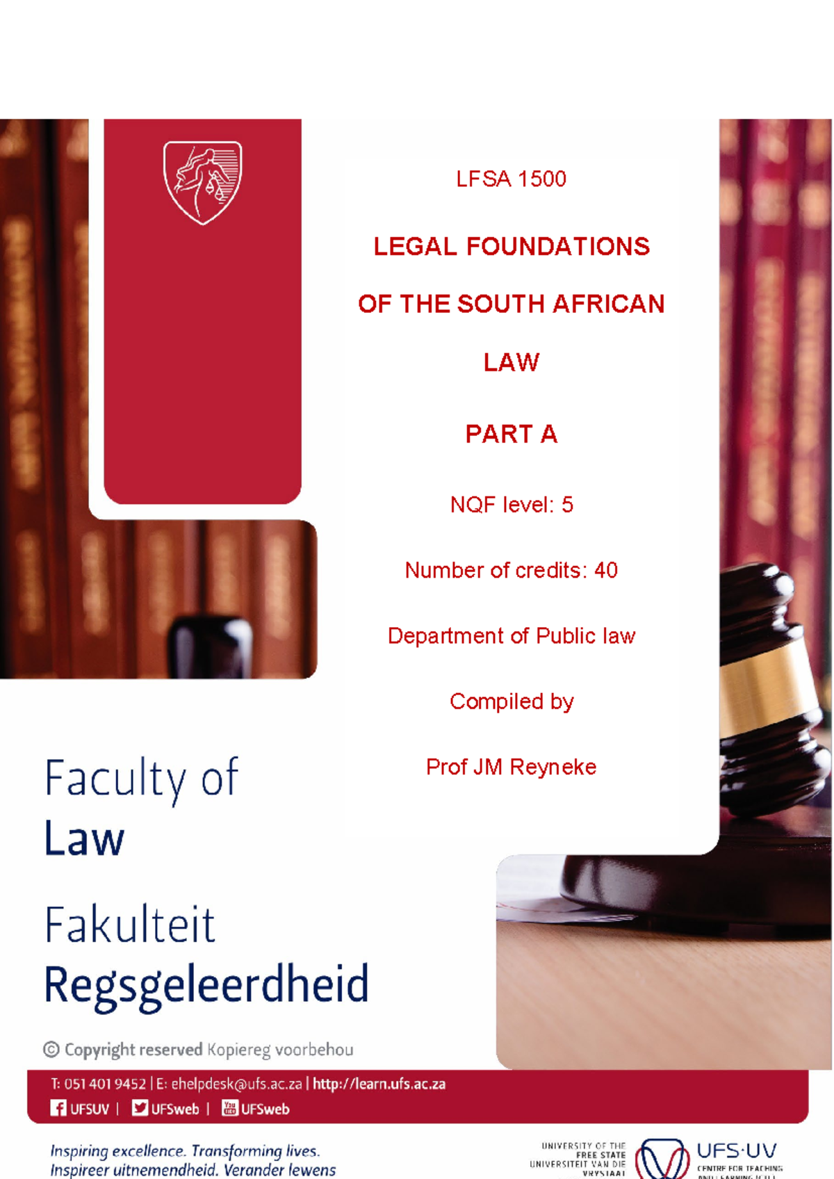 LFSA 1500 2022: Foundations of South African Law Part A Exam Notes ...