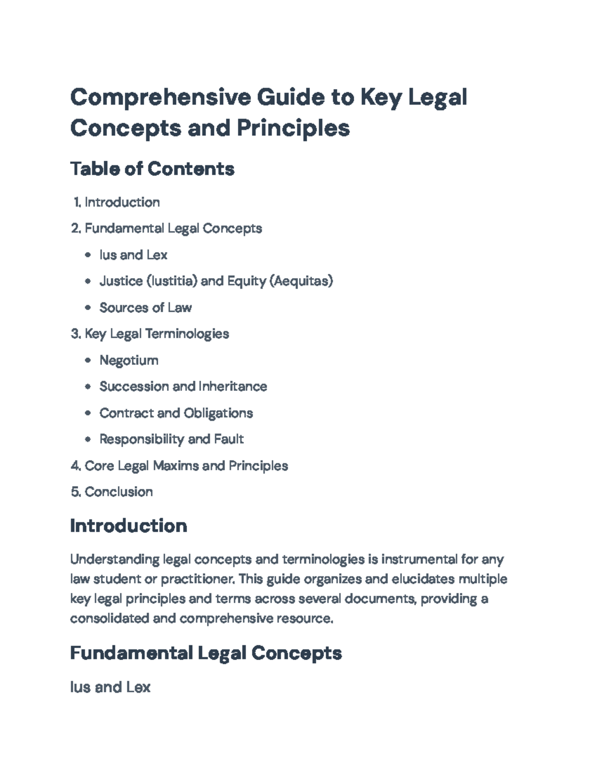 Comprehensive Legal Concepts Guide: Key Principles & Terms ...