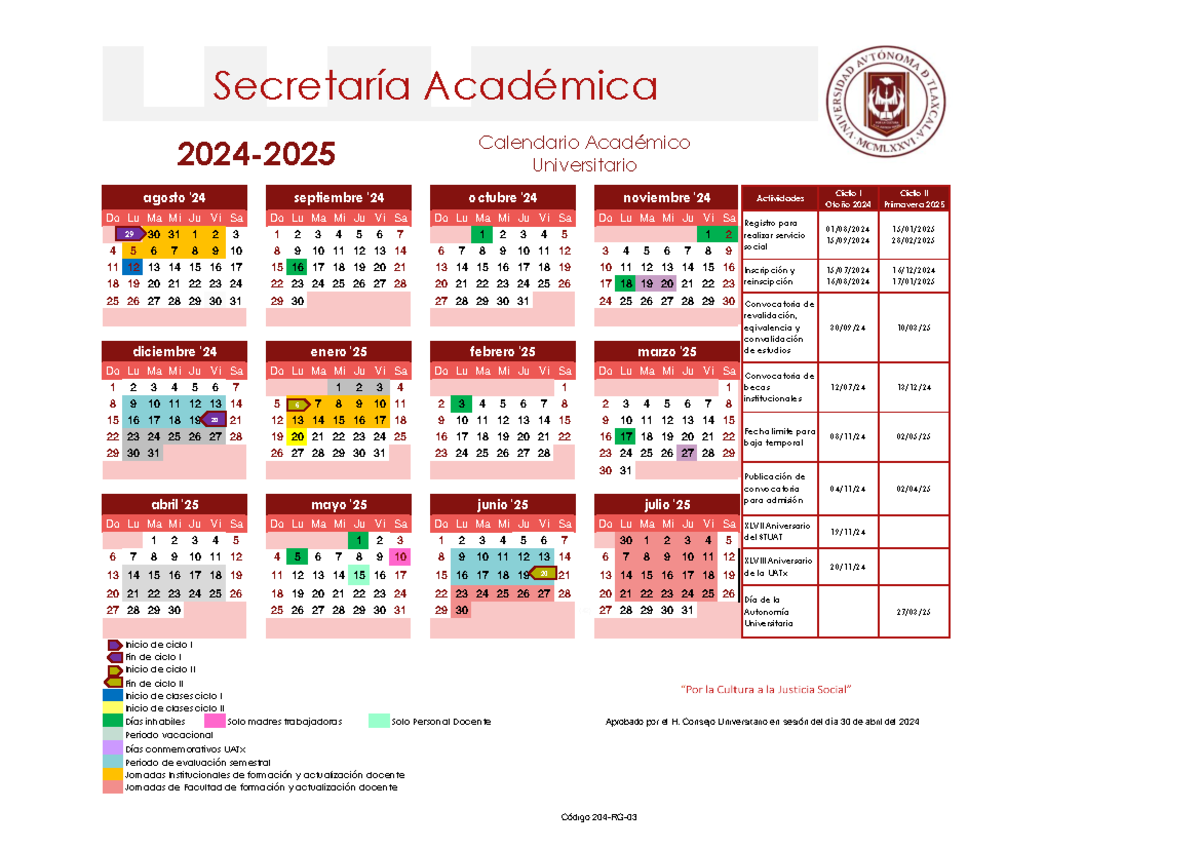 Calendario académico tuluá 2024 4