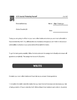 Budget - Dave Ramsey - PAGE 1 O F 3 How to Make a Budget Work CHAPTER 2 ...