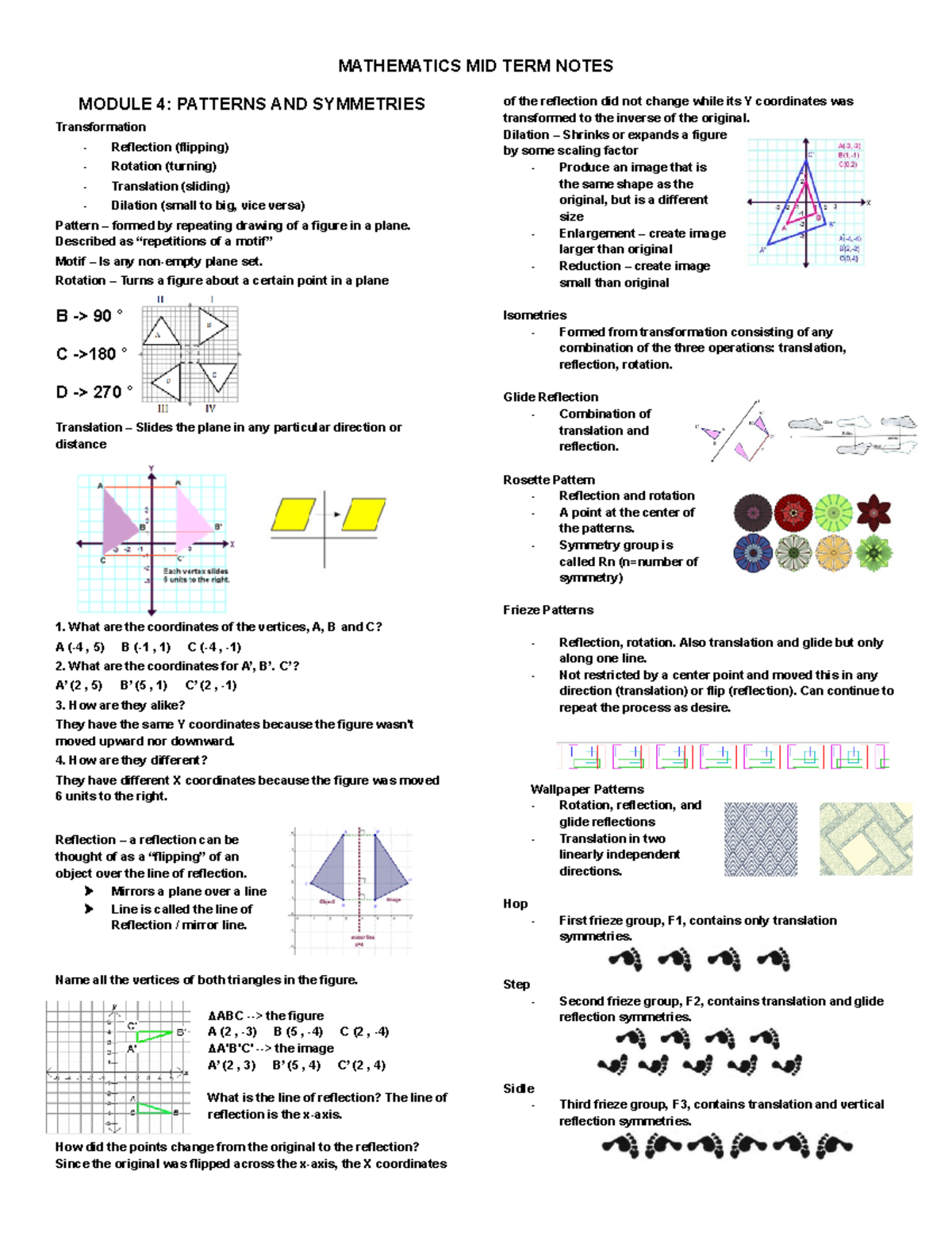 Module 4 - Lecture notes 1 - MATHEMATICS MID TERM NOTES MODULE 4 ...