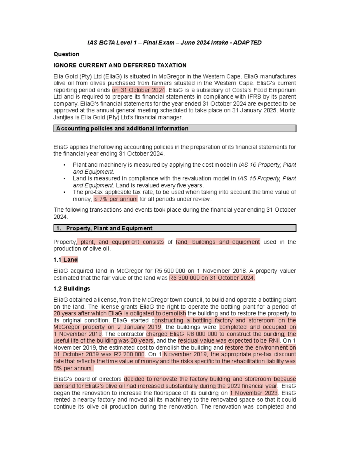 IAS PGDA4001 Financial Accounting June Exam Paper 2 Extract 2022 - Studocu