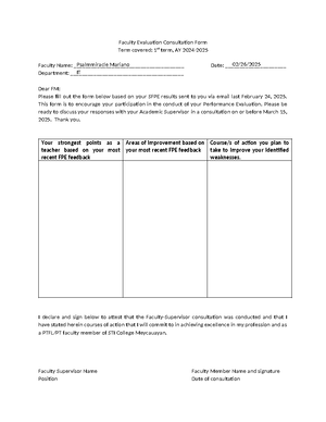 STI Guidance and Counseling Office Exit Interview Form - Consultation ...