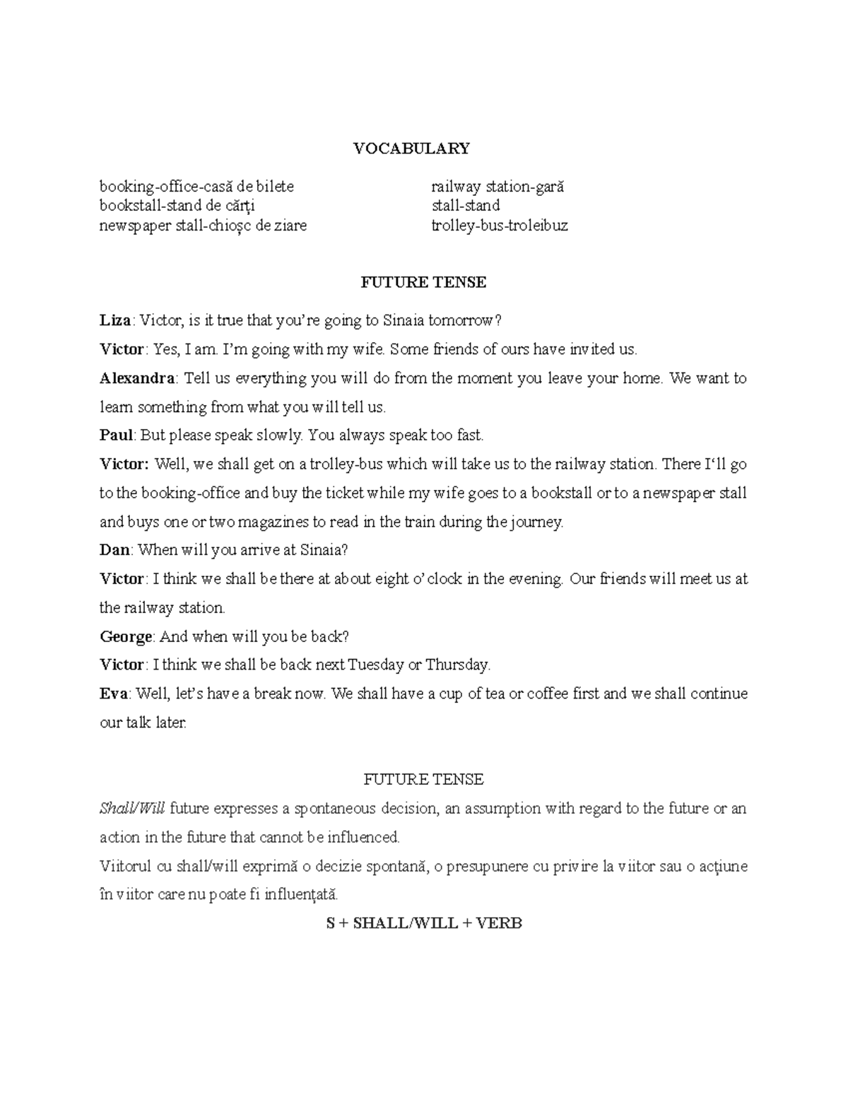 Future Tense Grammar Notes for English Language Learning - Studocu