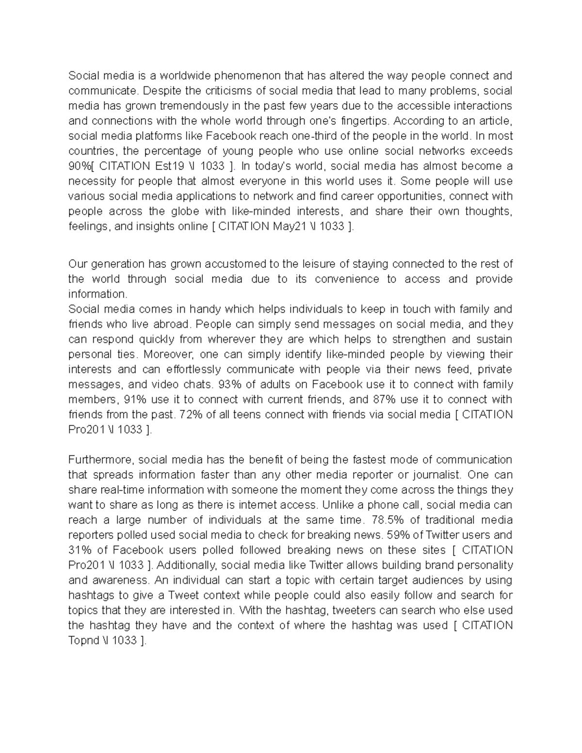 SDE101 TMA01: The Impact of Social Media on Communication and Society ...