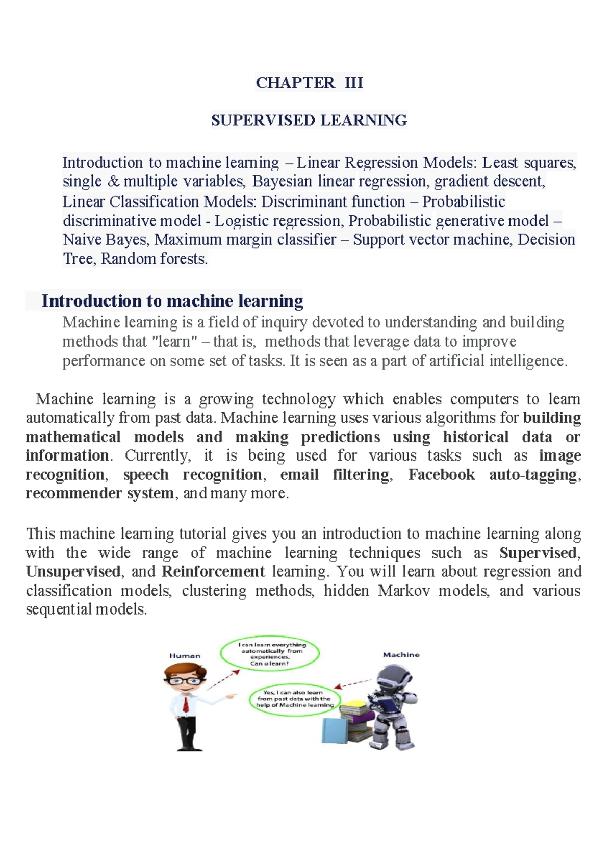 AI notes - ARTIFICIAL INTELLIGENCE AND MACHINE LEARNING : A ...