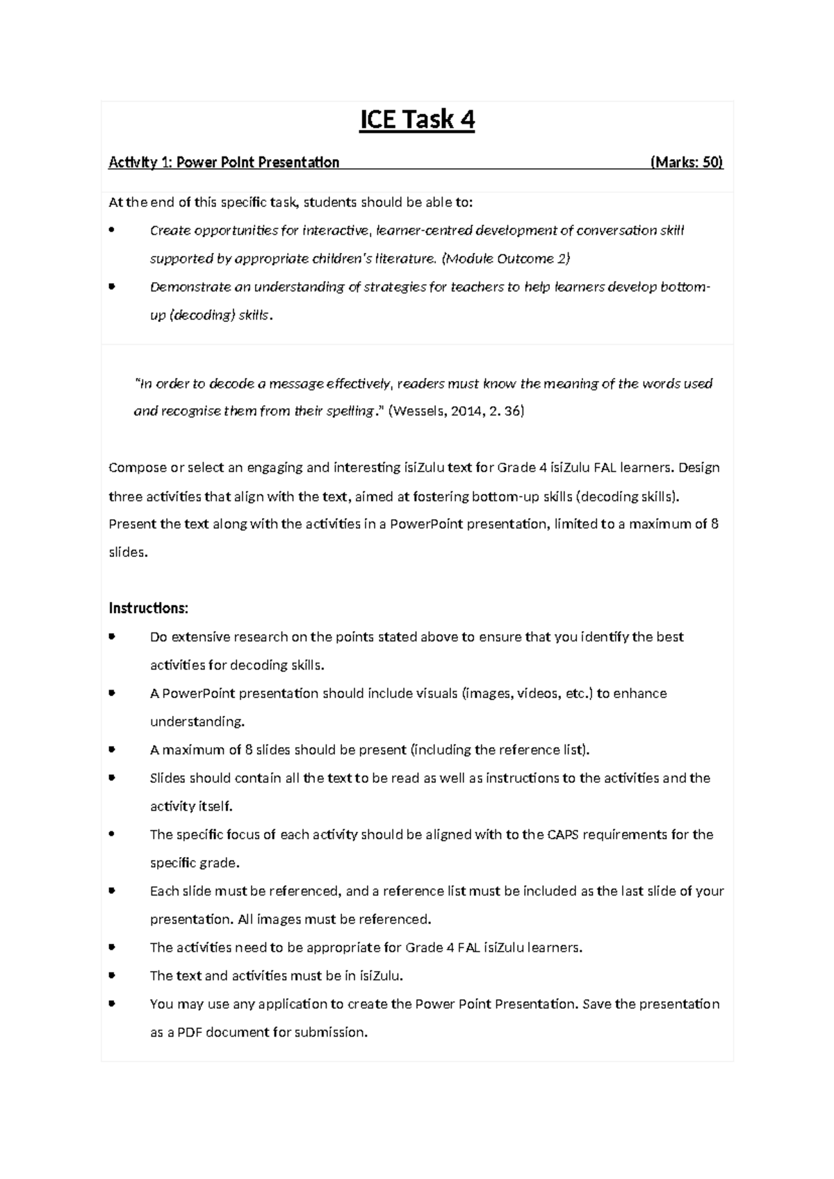 ICE Task 4 - Please read the document - ICE Task 4 Activity 1: Power ...