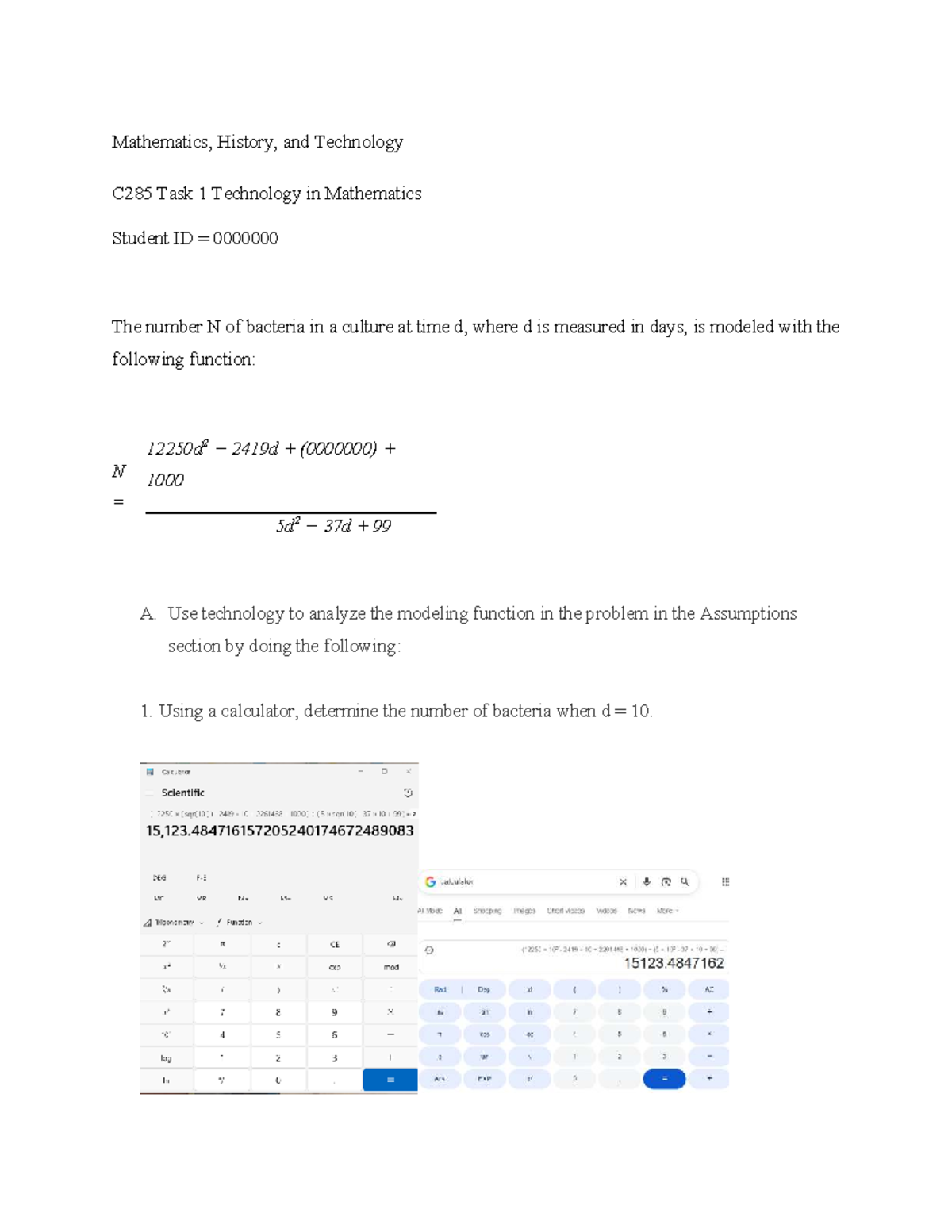 C285 Task 1 - Analyzing Technology in Mathematics and Geometry - Studocu