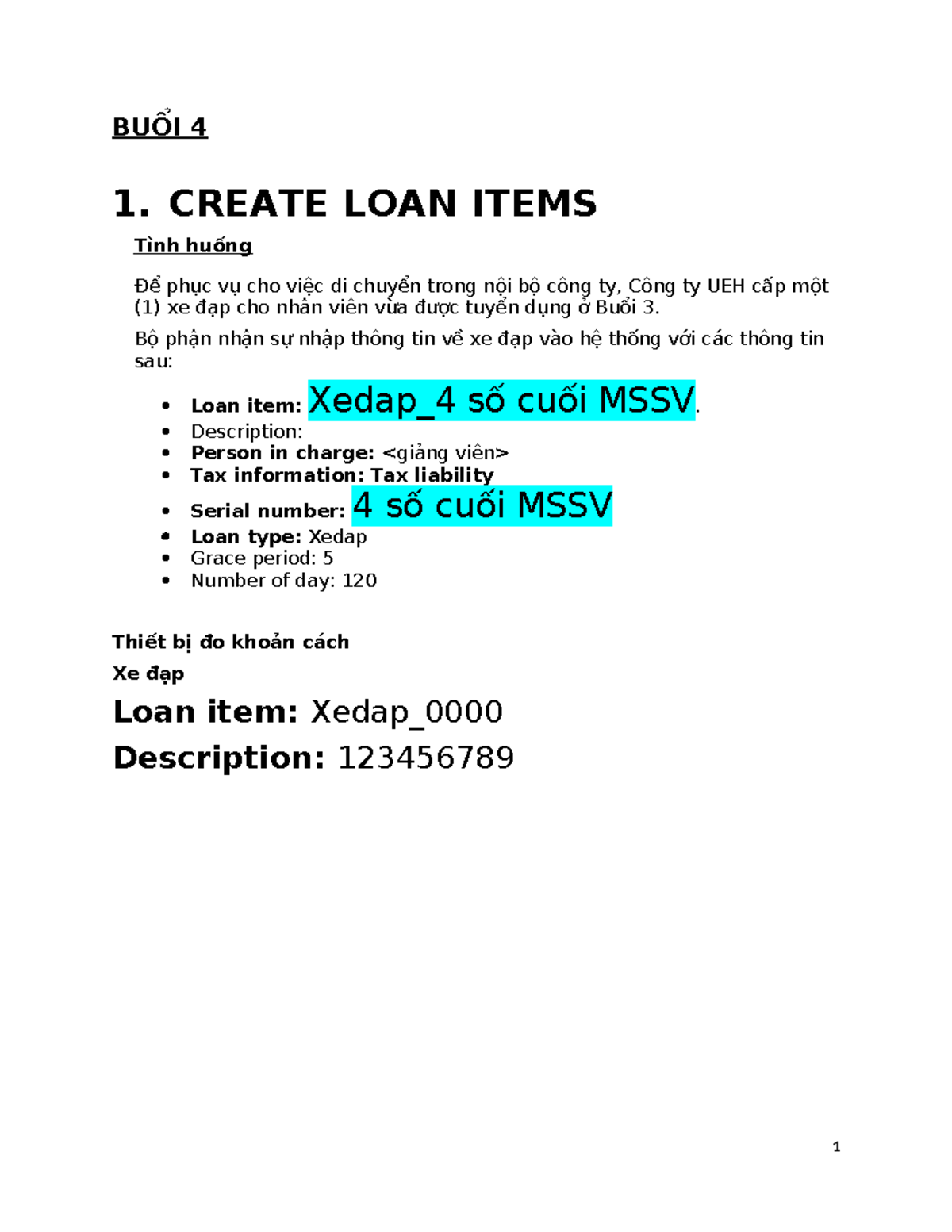 HRM 4: Creating Loan Items and Updating Worker Profiles - Studocu