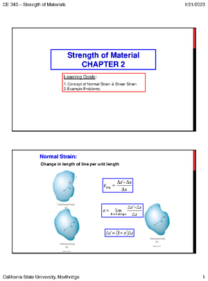 CE 340-Lecture 4 -Stress-Strain Relationship - Strength of Material ...