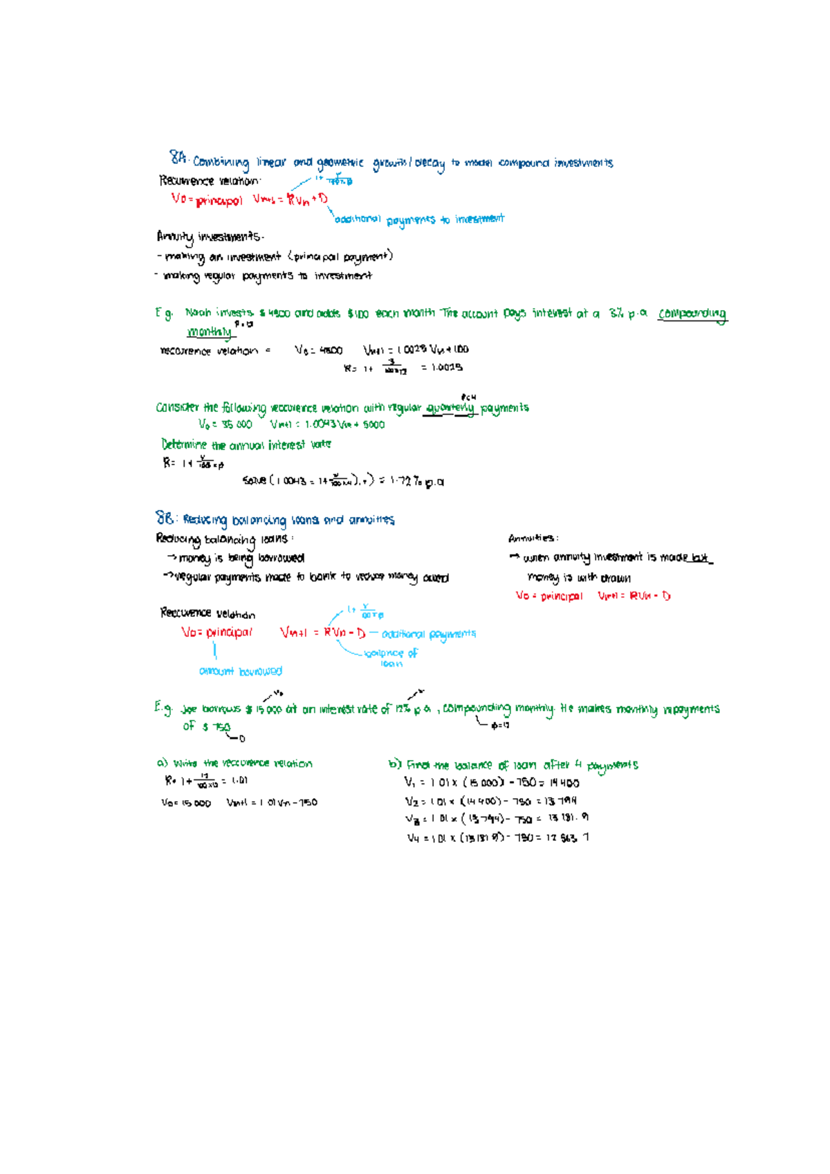 Chapter 8 Notes: Linear & Geometric Growth in Investments - Studocu