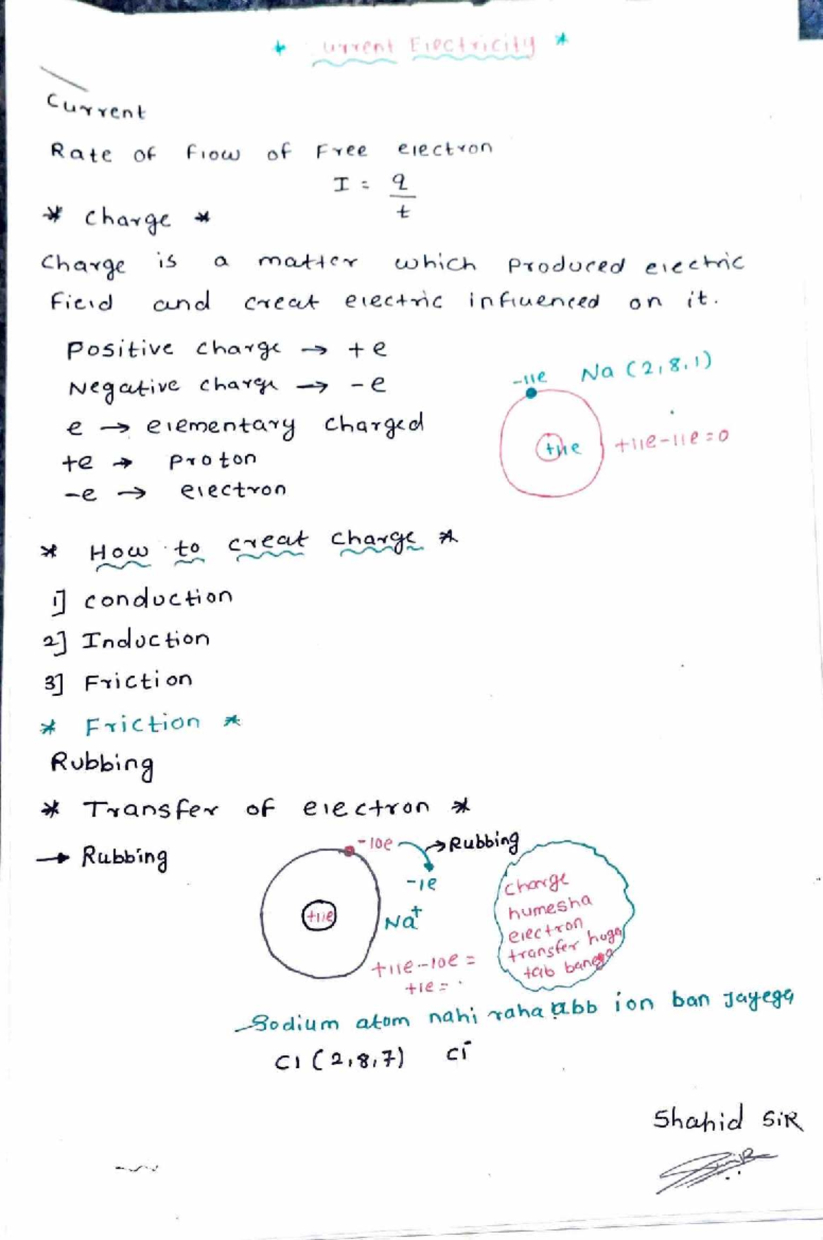 Current Electricity - Notes on Charge Flow and Circuit Laws - Studocu