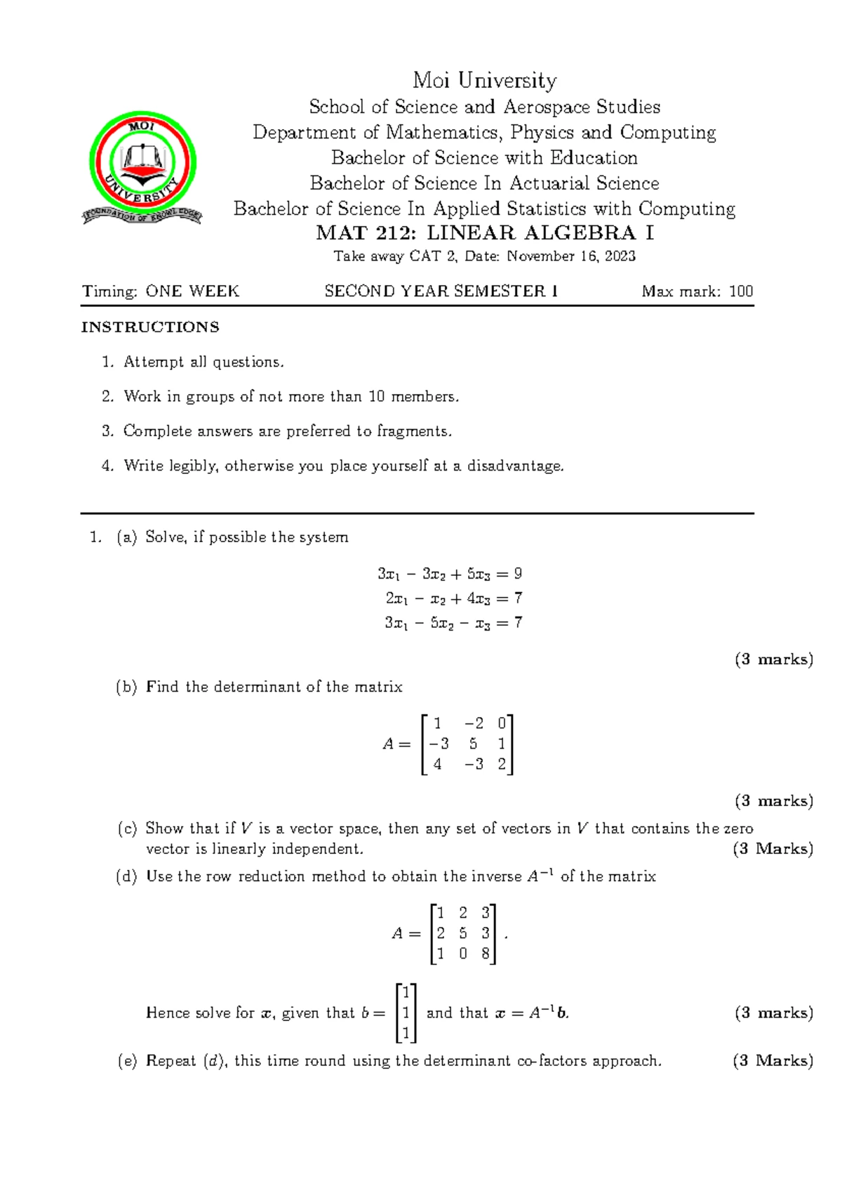 F2 MAT ENDT2 - Geometry and Applied Mathematics Summary Notes - Studocu