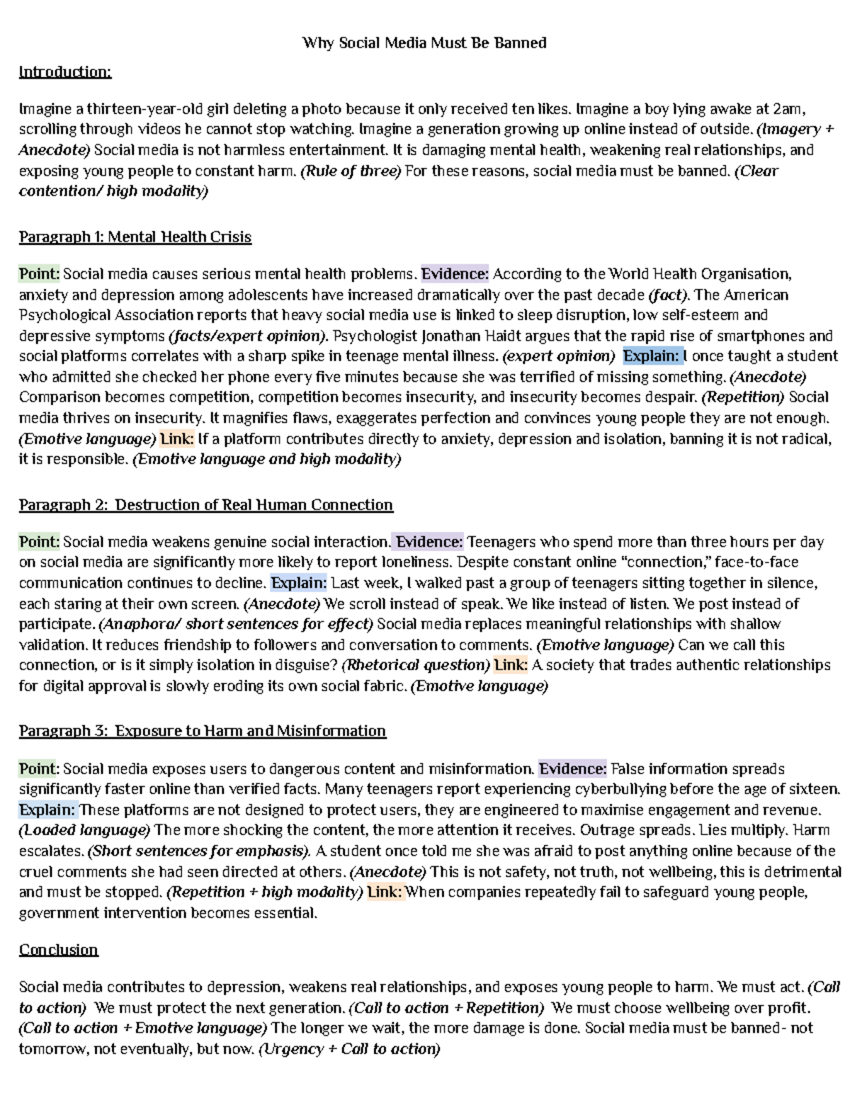 Social Media's Detrimental Impact: A Call to Action - Studocu