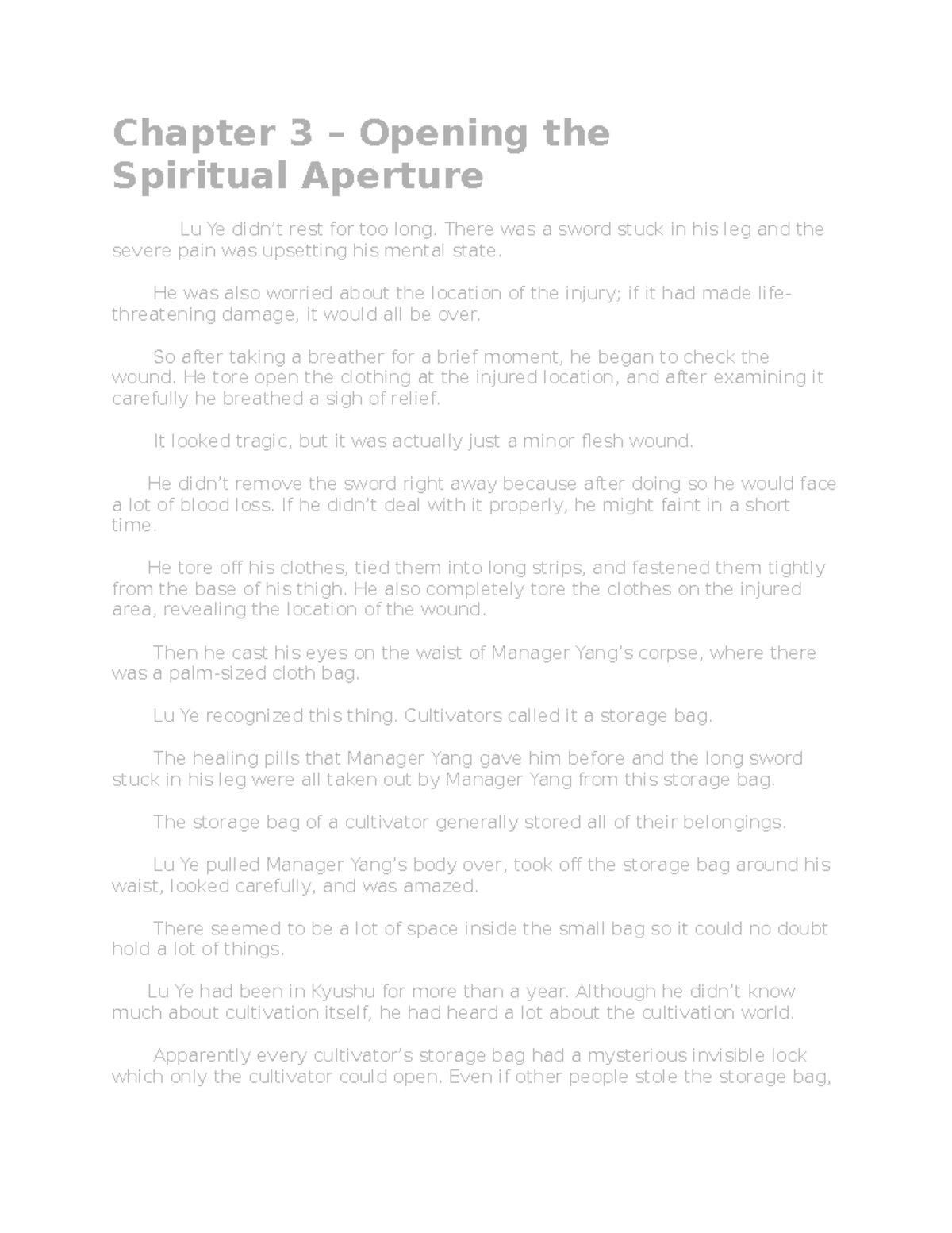 Humanity 3: Chapter 3 - Opening the Spiritual Aperture Analysis - Studocu