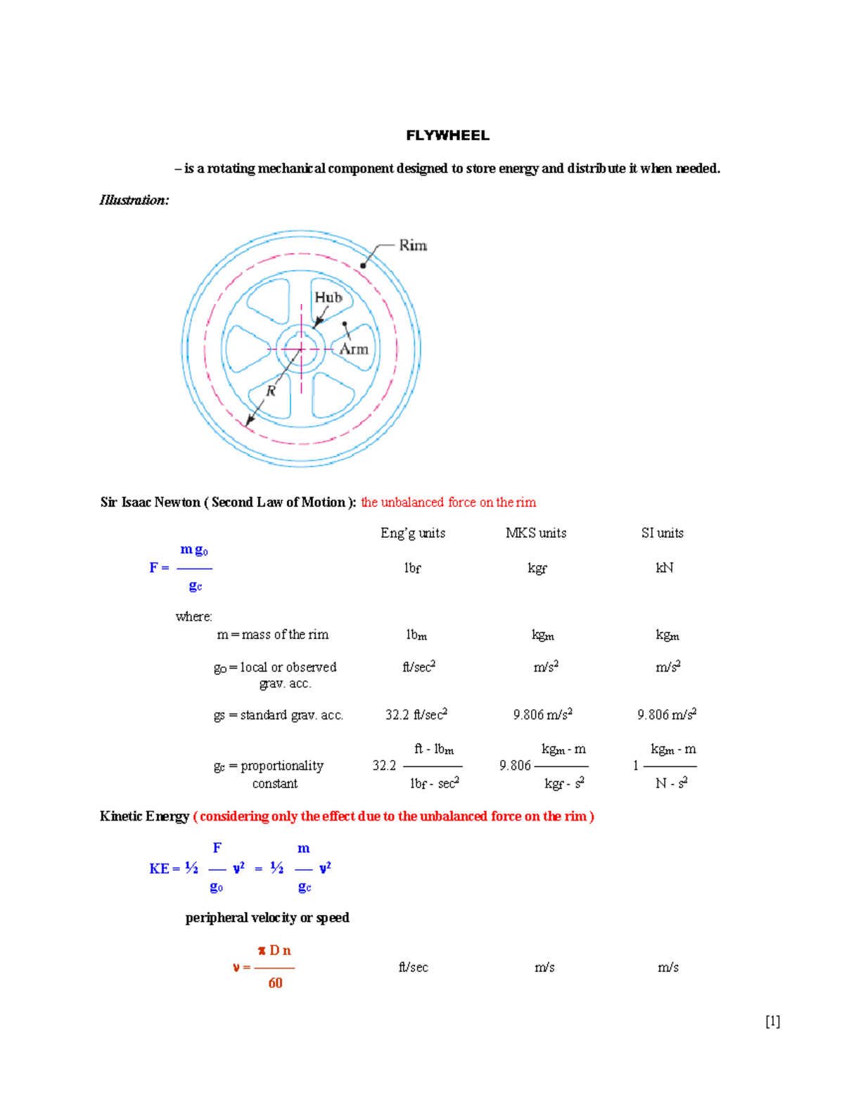 3 - Machine Design - Flywheel - FLYWHEEL is a rotating mechanical ...