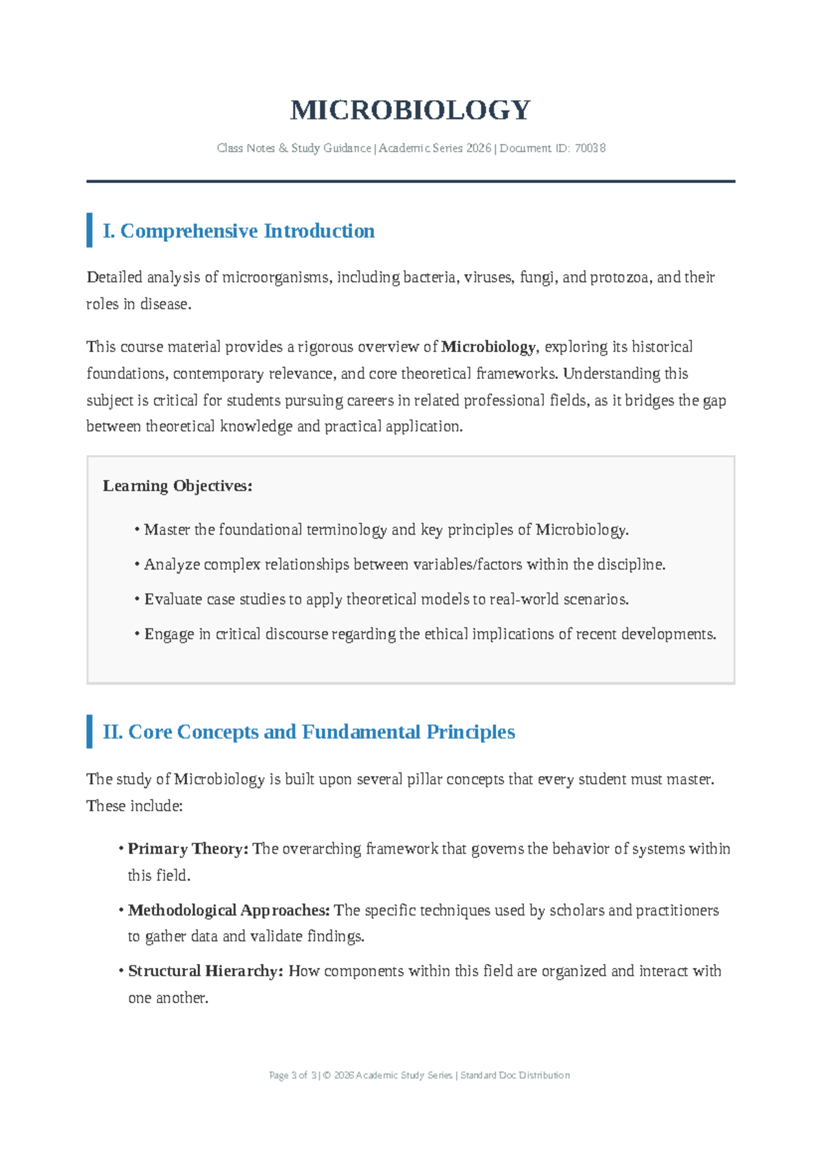 MICROBIOLOGY Class Notes: Comprehensive Study Guide 2026 - Studocu
