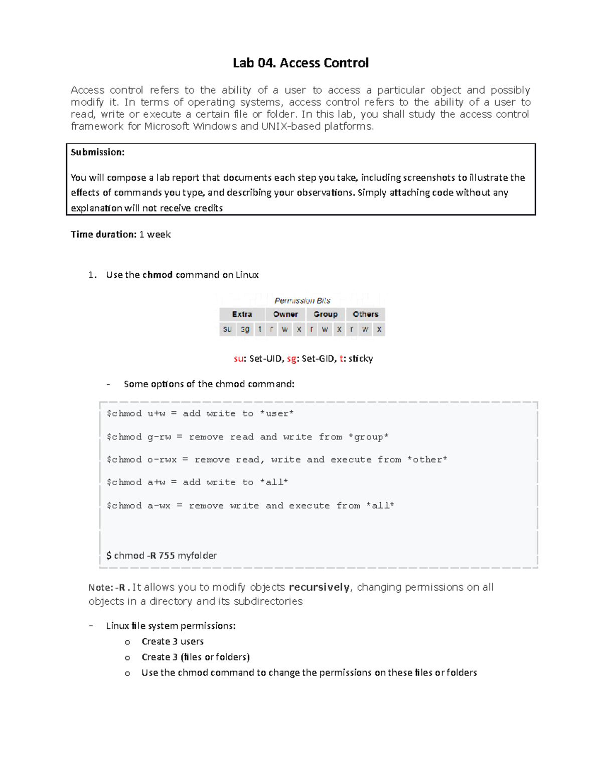 Lab 4 - Access Control - ATTT - Lab 04. Access Control Access control ...