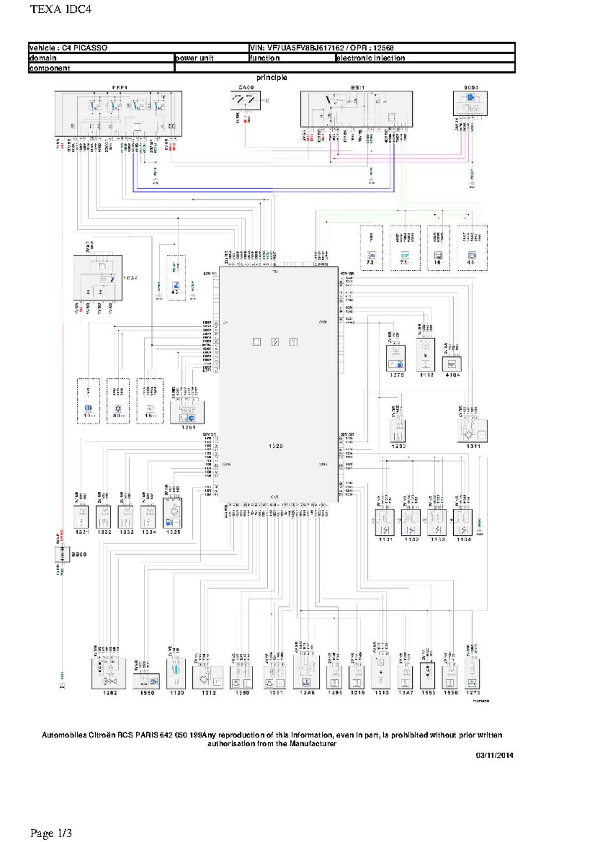 TEXA IDC4 C4 PICASSO: Electronic Injection Principles Guide - Studocu