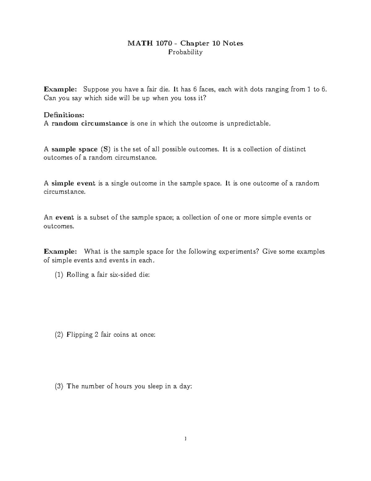 MATH 1070 Chapter 21 Notes: Comparing Two Independent Means - Studocu