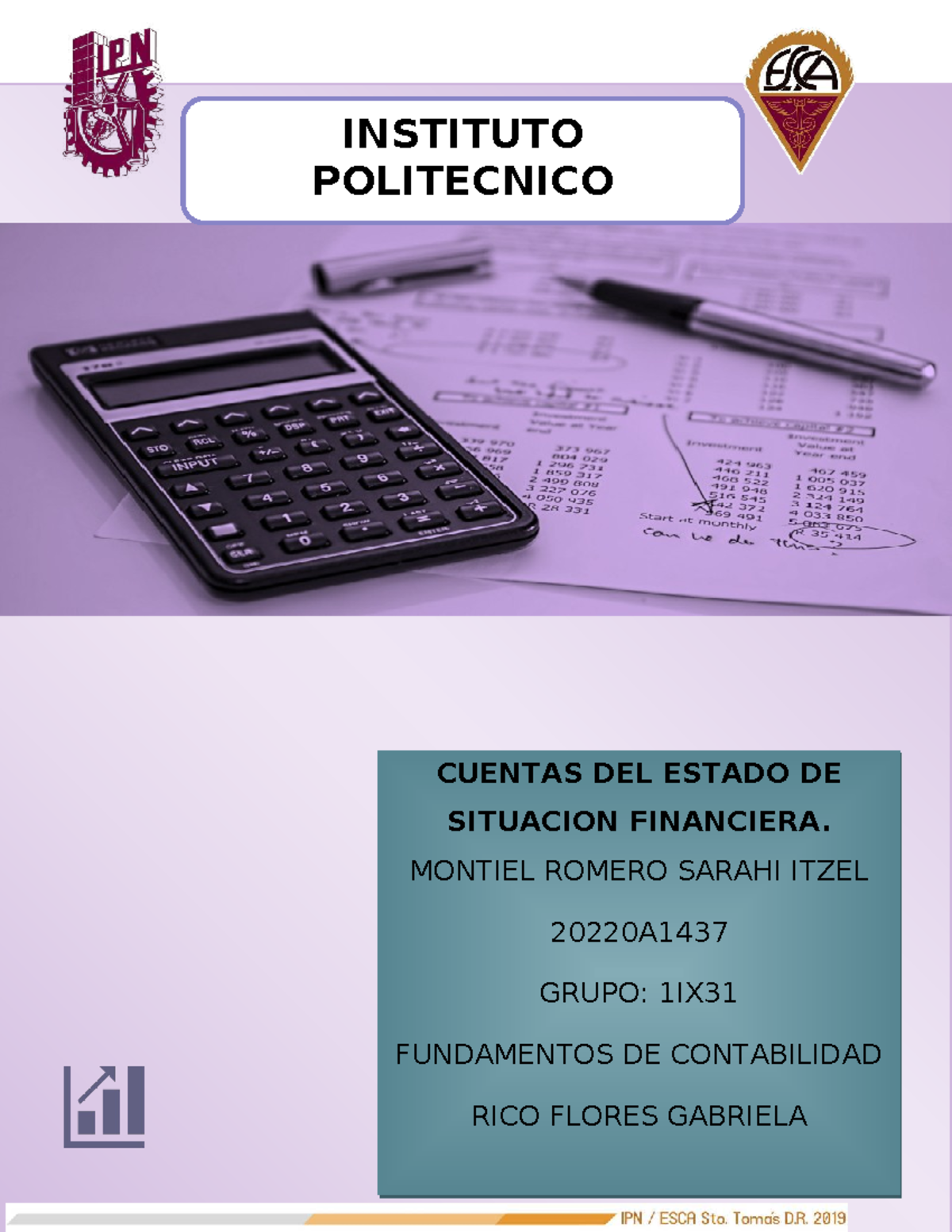 Cuentas del Estado de Situación Financiera - Fundamentos de ...